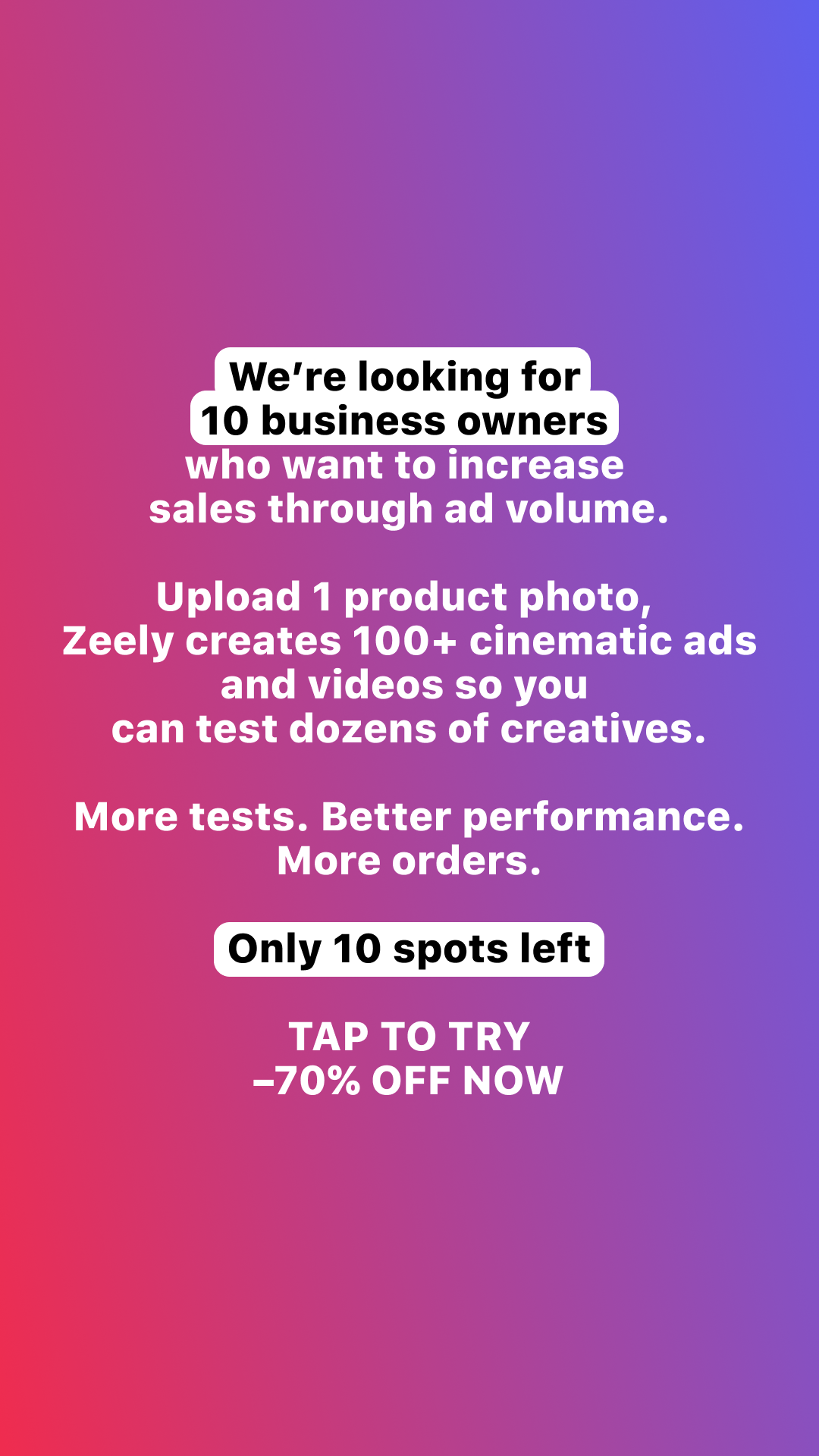 Zeely Facebook ad