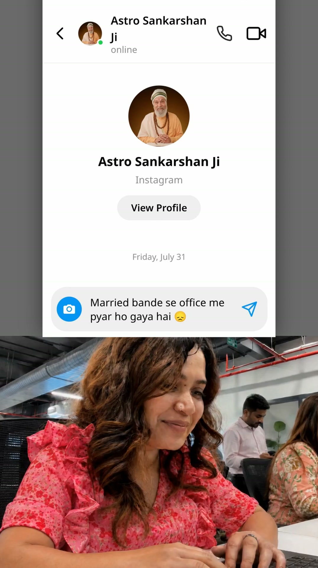 Astrotalk Facebook ad: First Chat FREE
