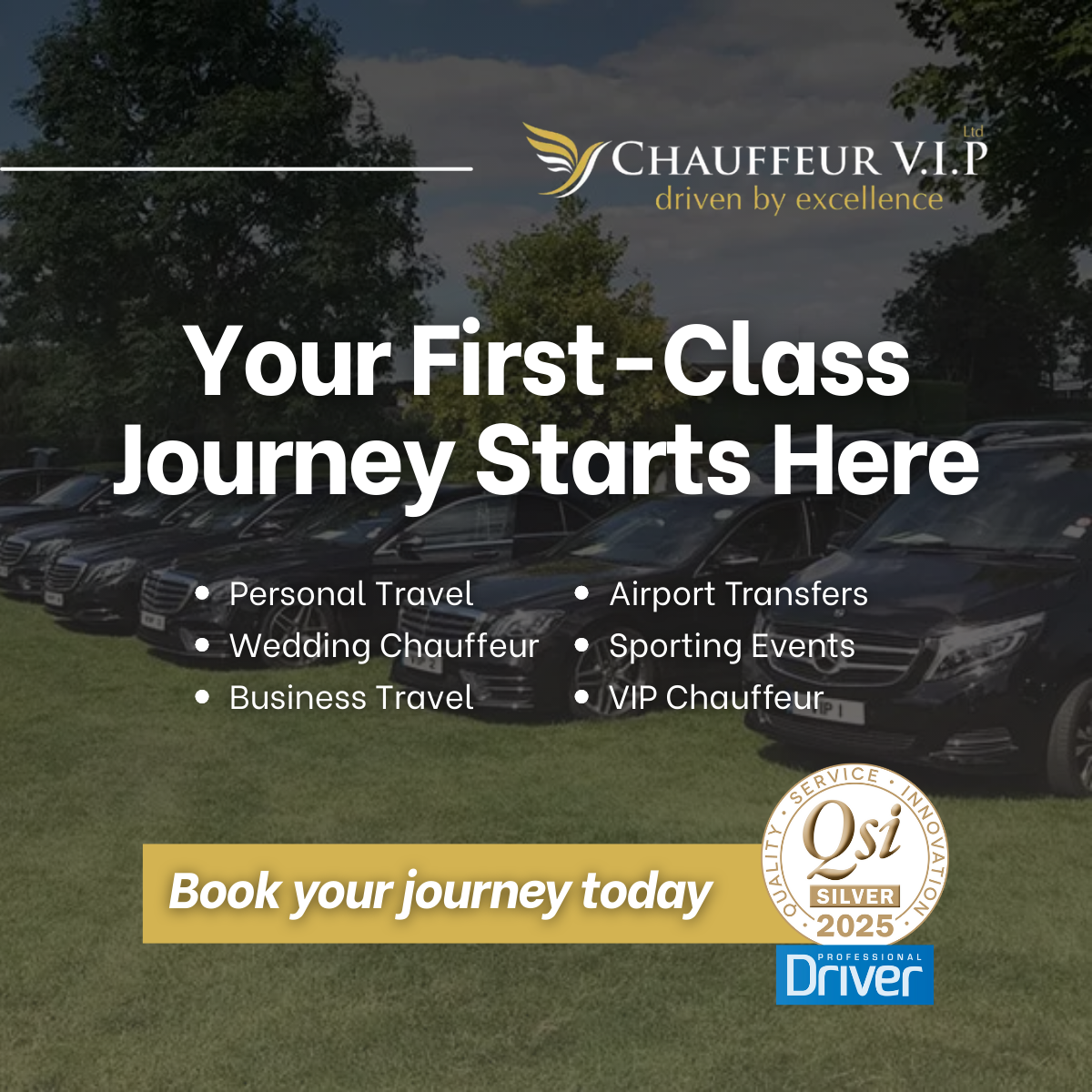 Chauffeur VIP Facebook ad: Travel Catered For You