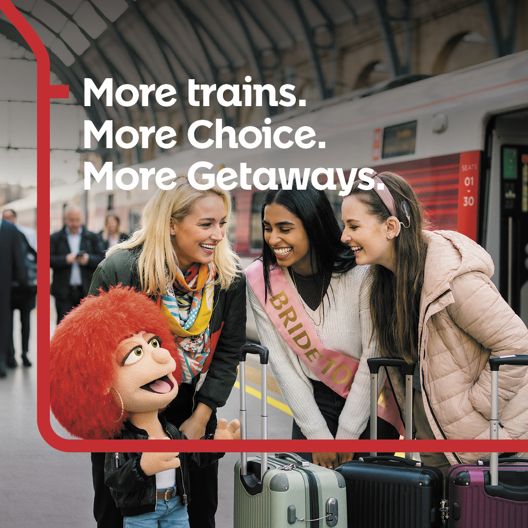 London North Eastern Railway Facebook ad: Choose a travel time that suits you with…