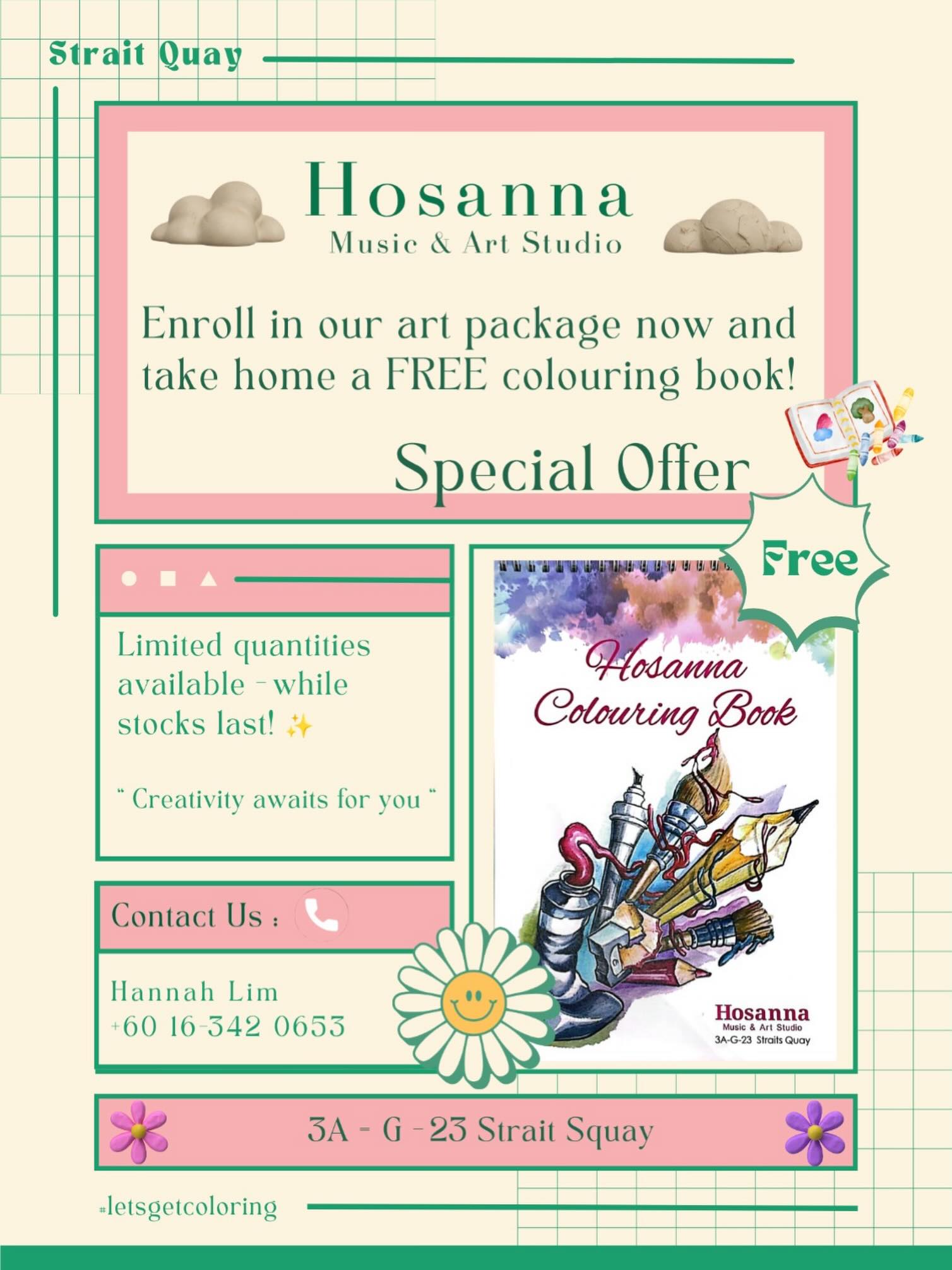Hosanna Music and Art Studio Facebook ad