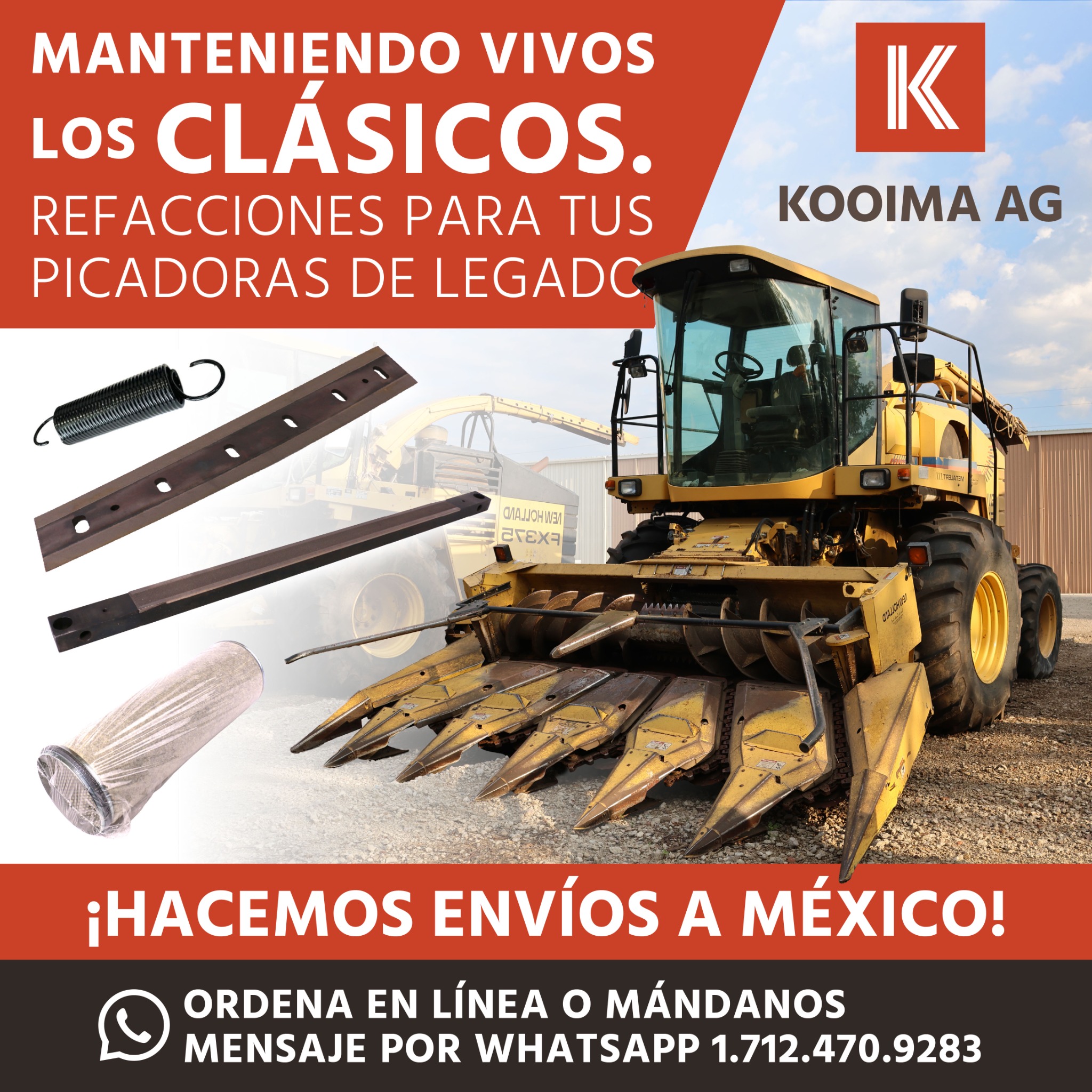 Kooima Ag Facebook ad: Ahorra dinero, compra ahora.