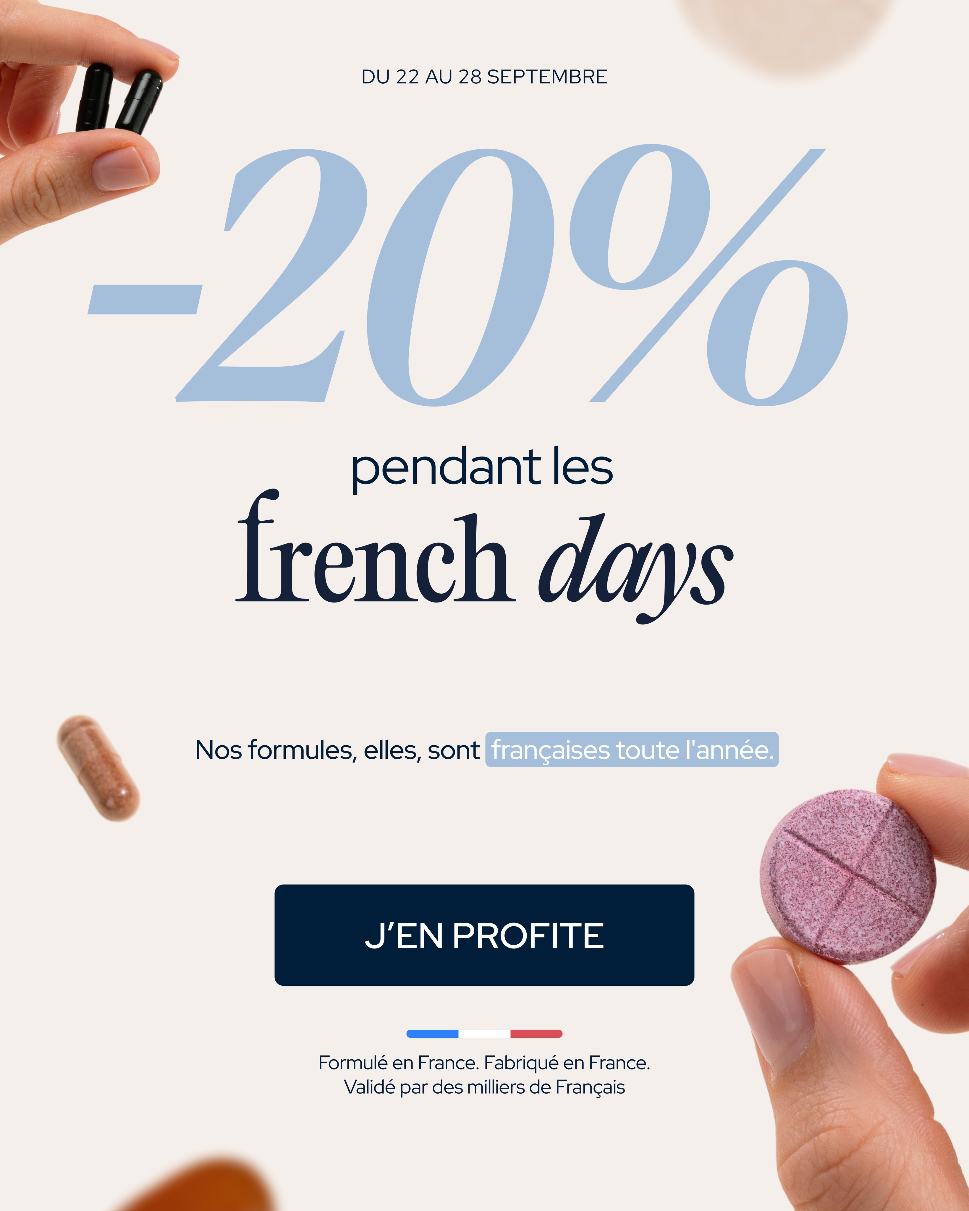 Epycure Facebook ad: -20% sur TOUT le site