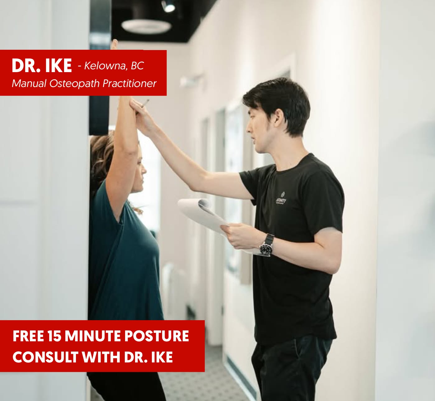 Dr. Ike Facebook ad: Free 15 Minute Posture Consult