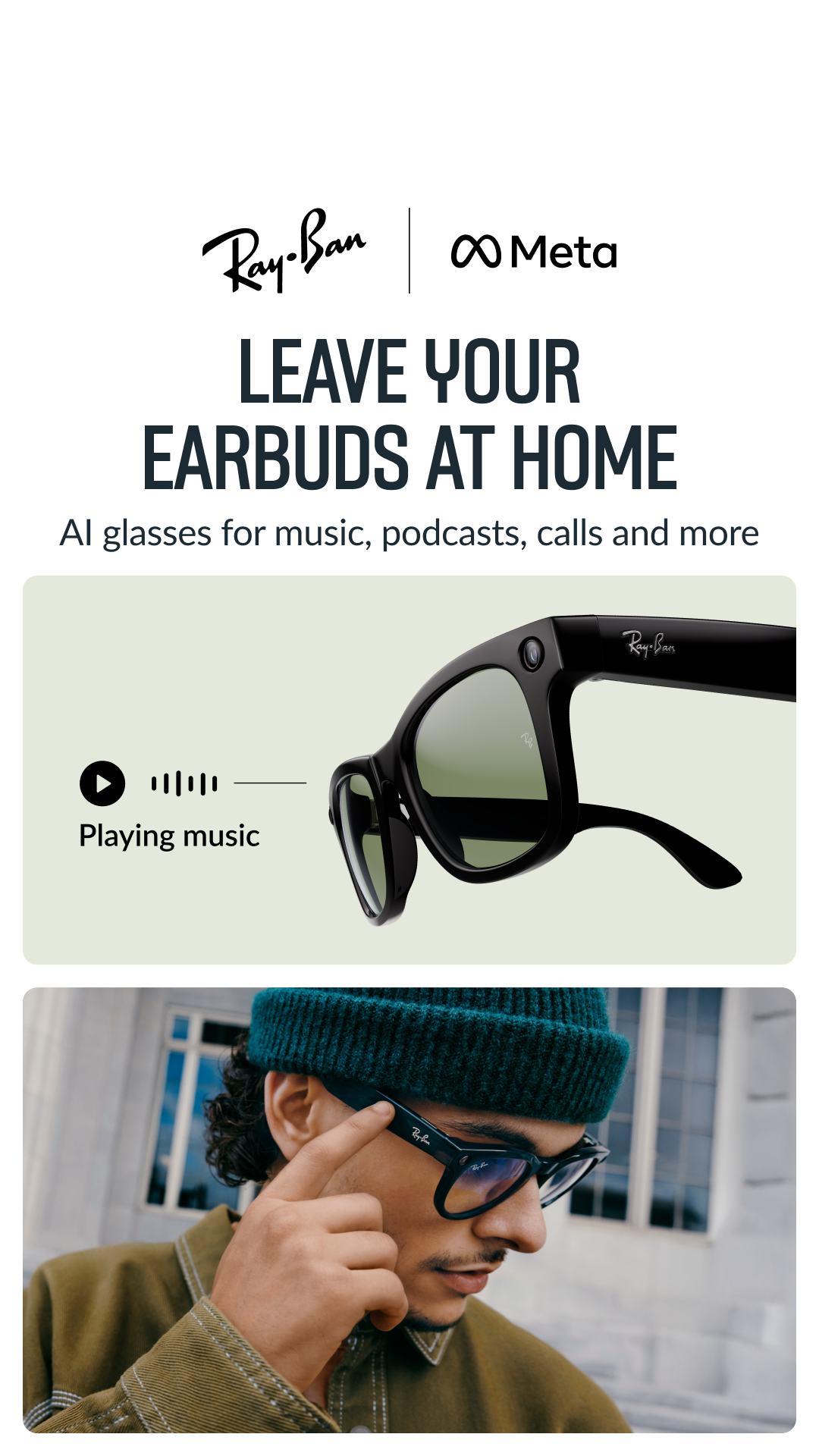 Ray-Ban Meta Facebook ad