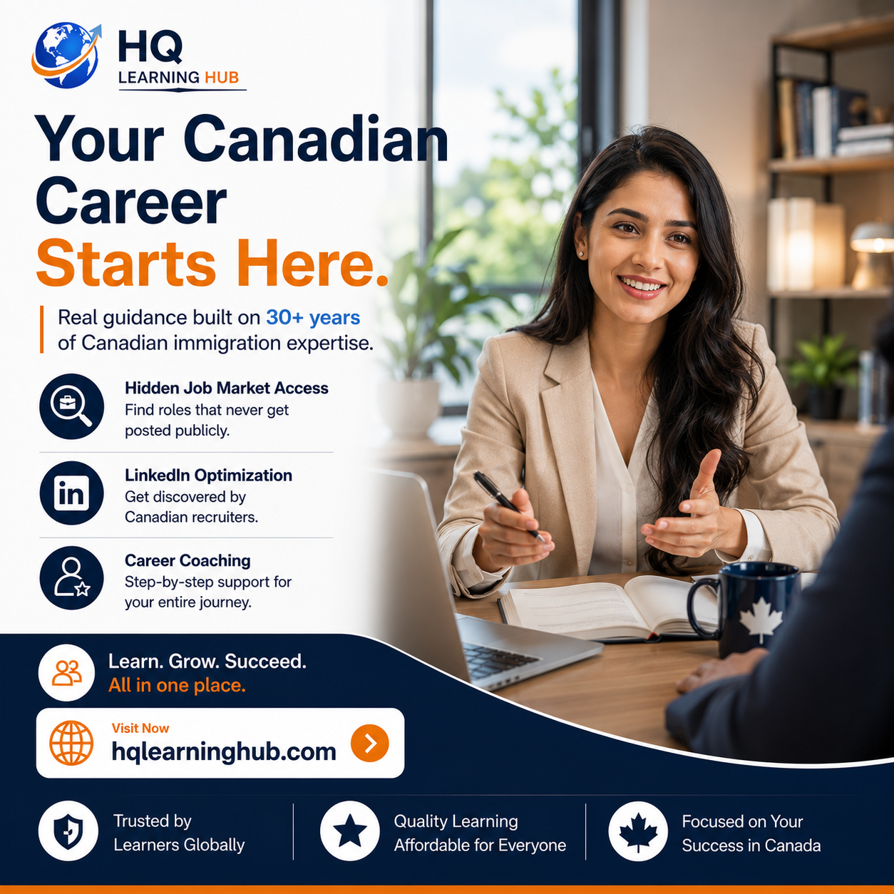 HQ Learning Hub Facebook ad: The Job strategy they don't tell you.