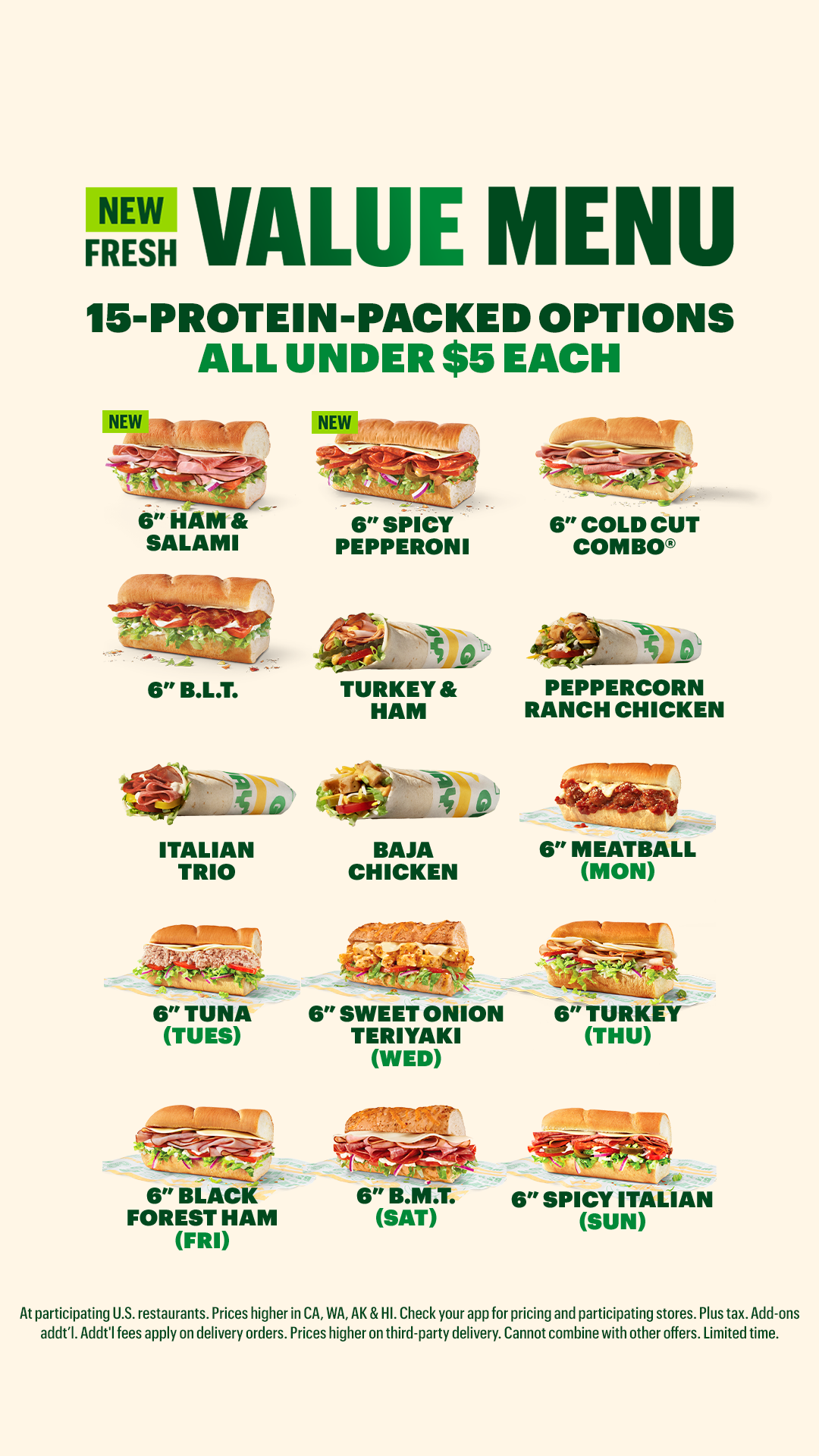 Subway Facebook ad