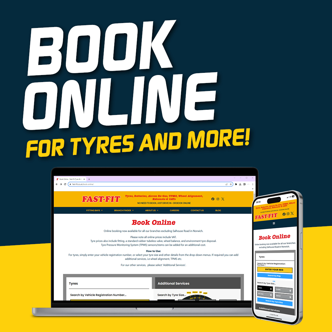 Fast-Fit Tyres and Exhausts Facebook ad: Quality Tyres Fitted, Aircon Re-Gas, Car & Motorbike…