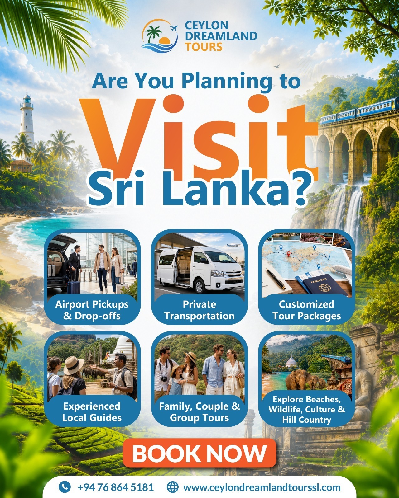Ceylon Dreamland Tours SL Facebook ad: From the moment you land, Ceylon Dreamland Tours…