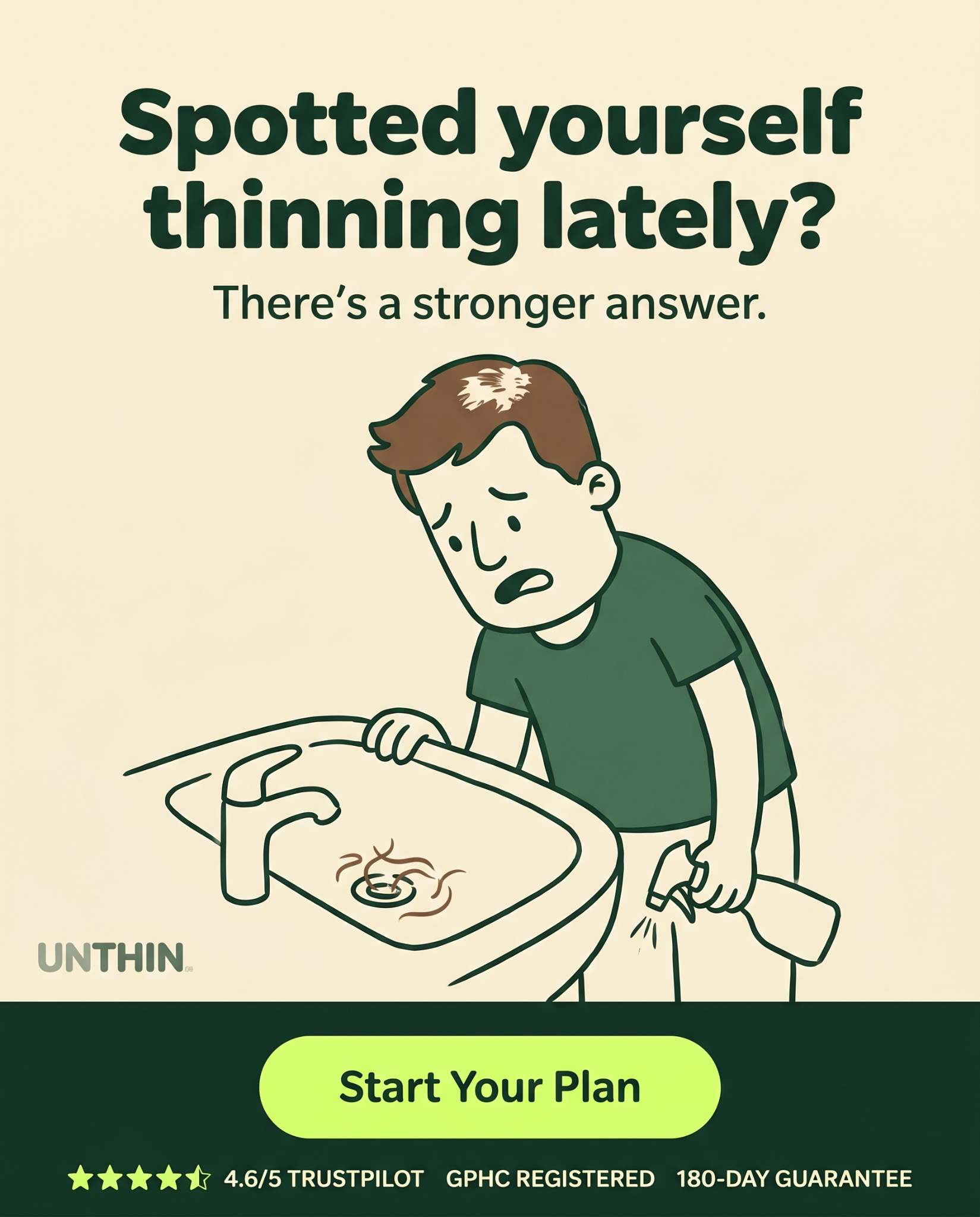 Unthinhair Facebook ad
