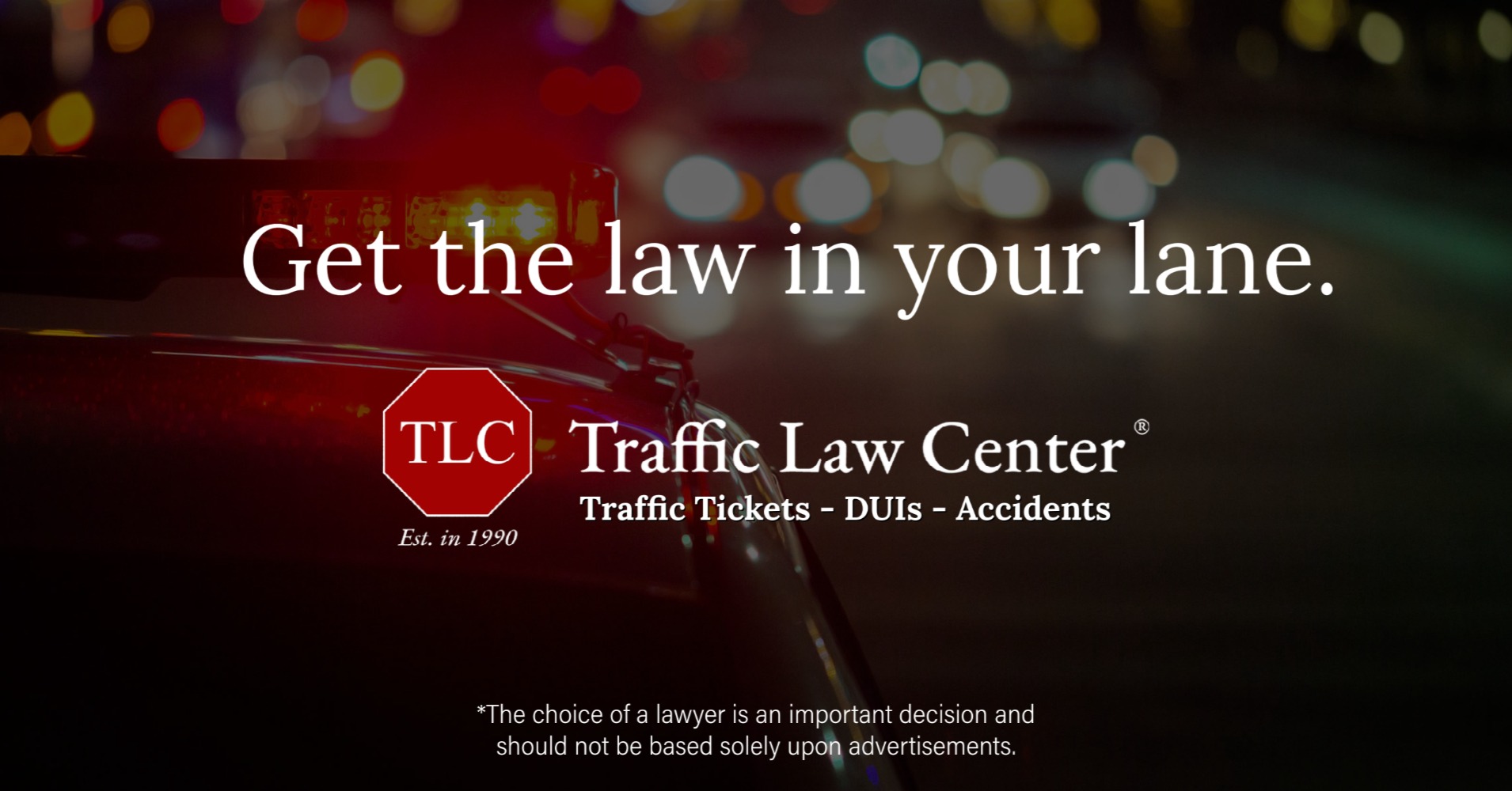 Traffic Law Center Facebook ad