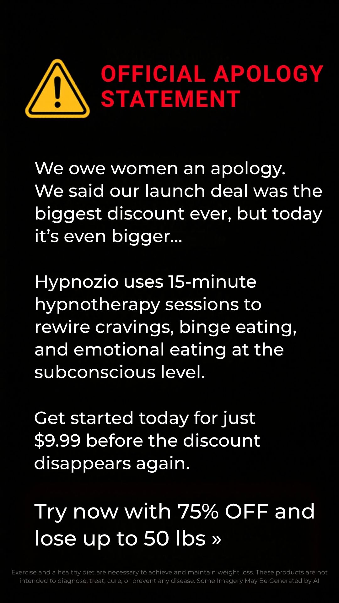 Hypnozio: power of hypnotherapy Facebook ad