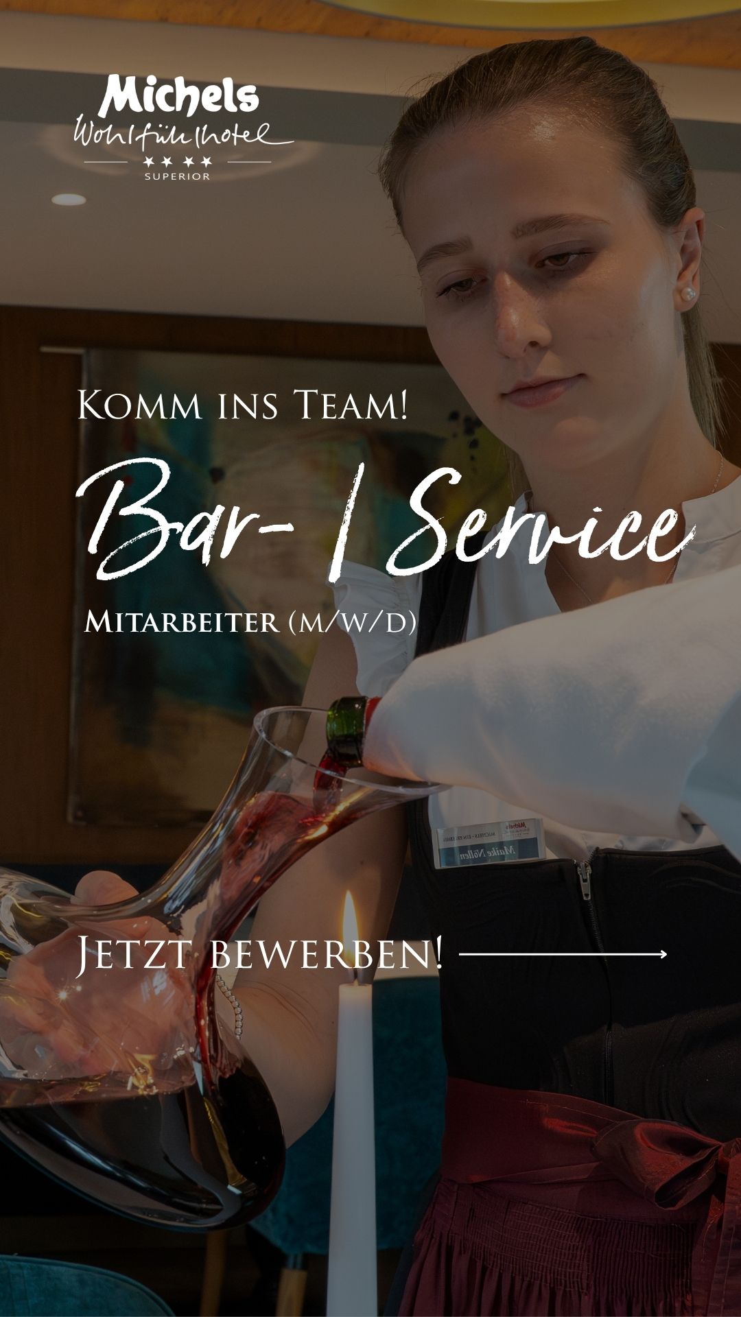 Michels Wohlfühlhotel 4 Sterne Superior - Wellnesshotel & Restaurant Facebook ad: Komm ins Team!