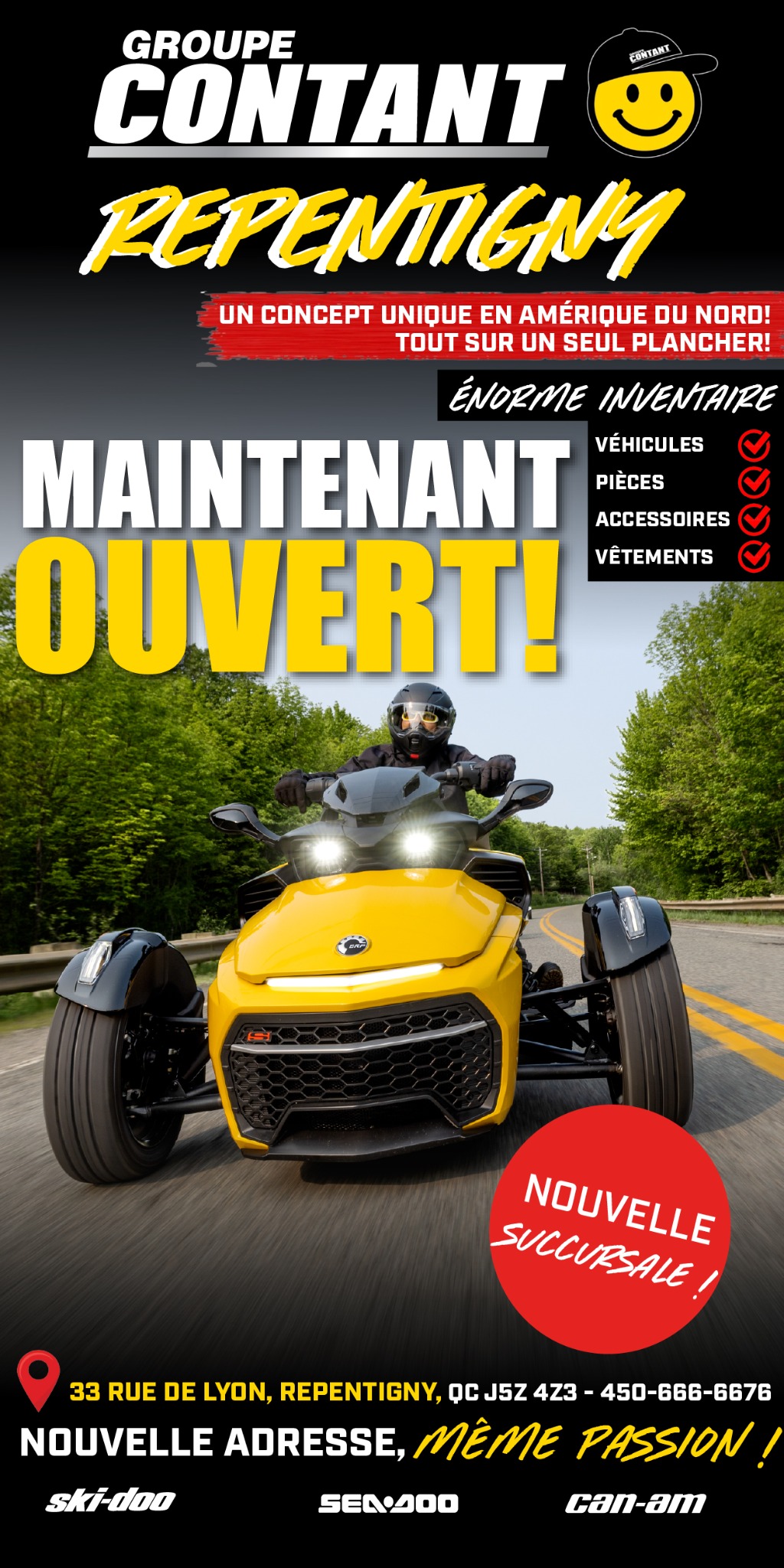 Groupe Contant Facebook ad: Groupe Contant fête son arrivée
