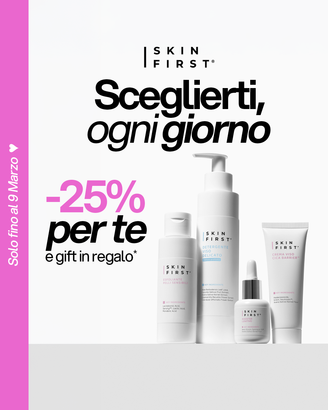 SKIN FIRST Facebook ad
