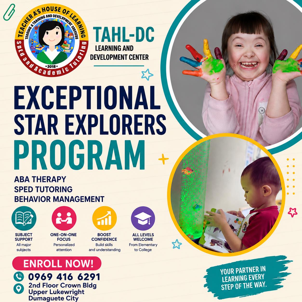 Teacher A's House of Learning-Dumaguete City Branch Facebook ad: Discover the right learning program for your child…