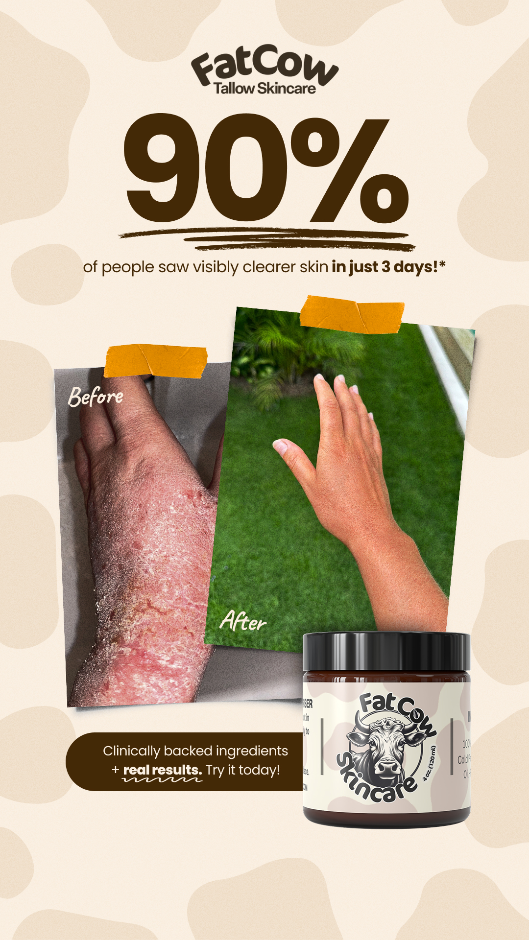 Fat Cow Skincare Facebook ad