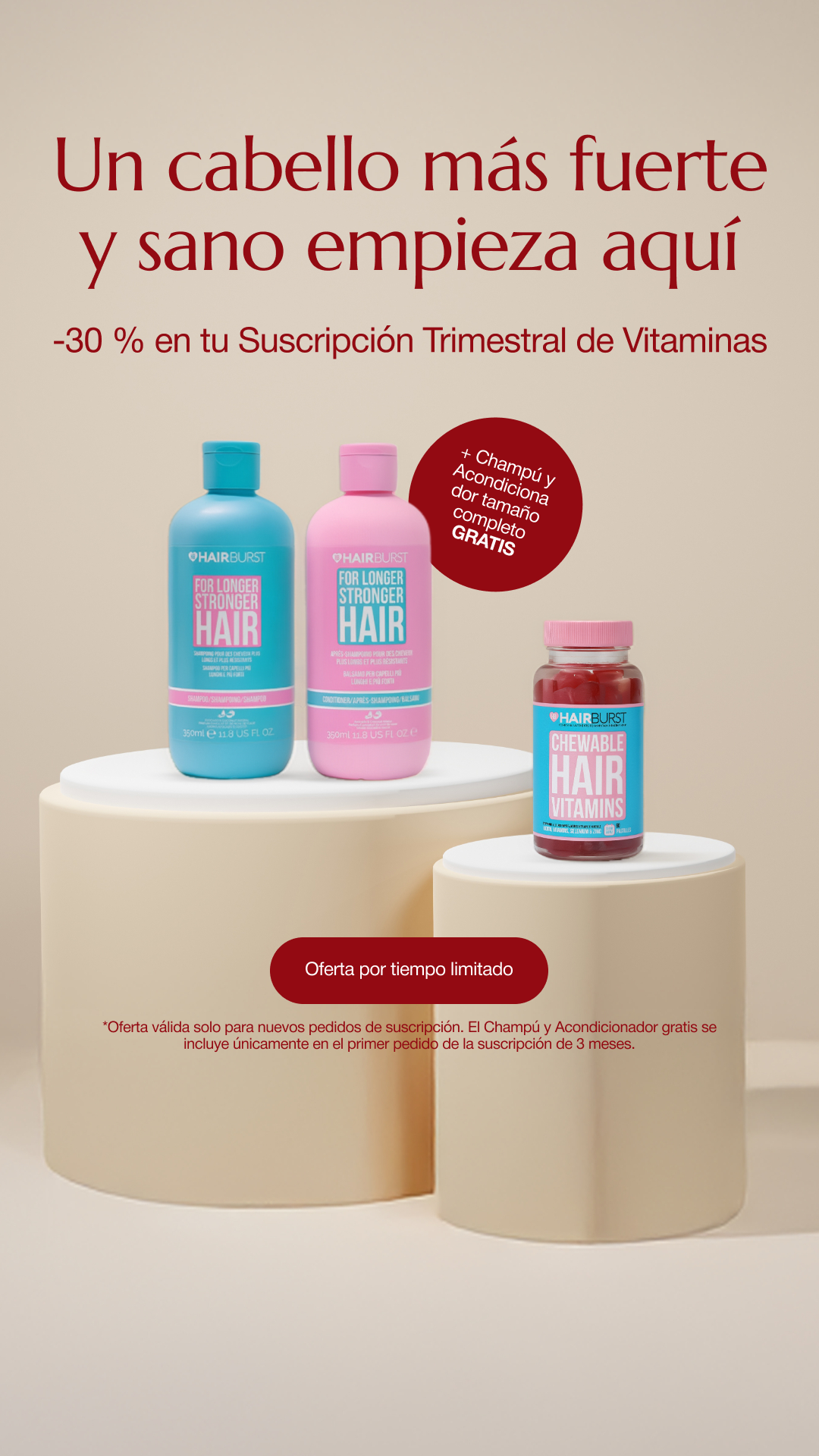 Hairburst España Facebook ad