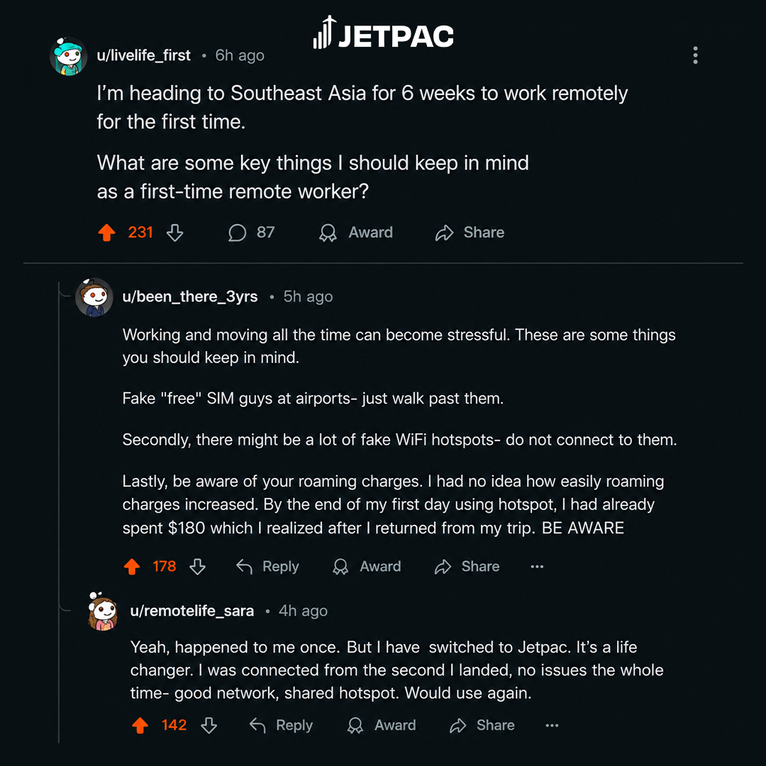 Jetpac Facebook ad