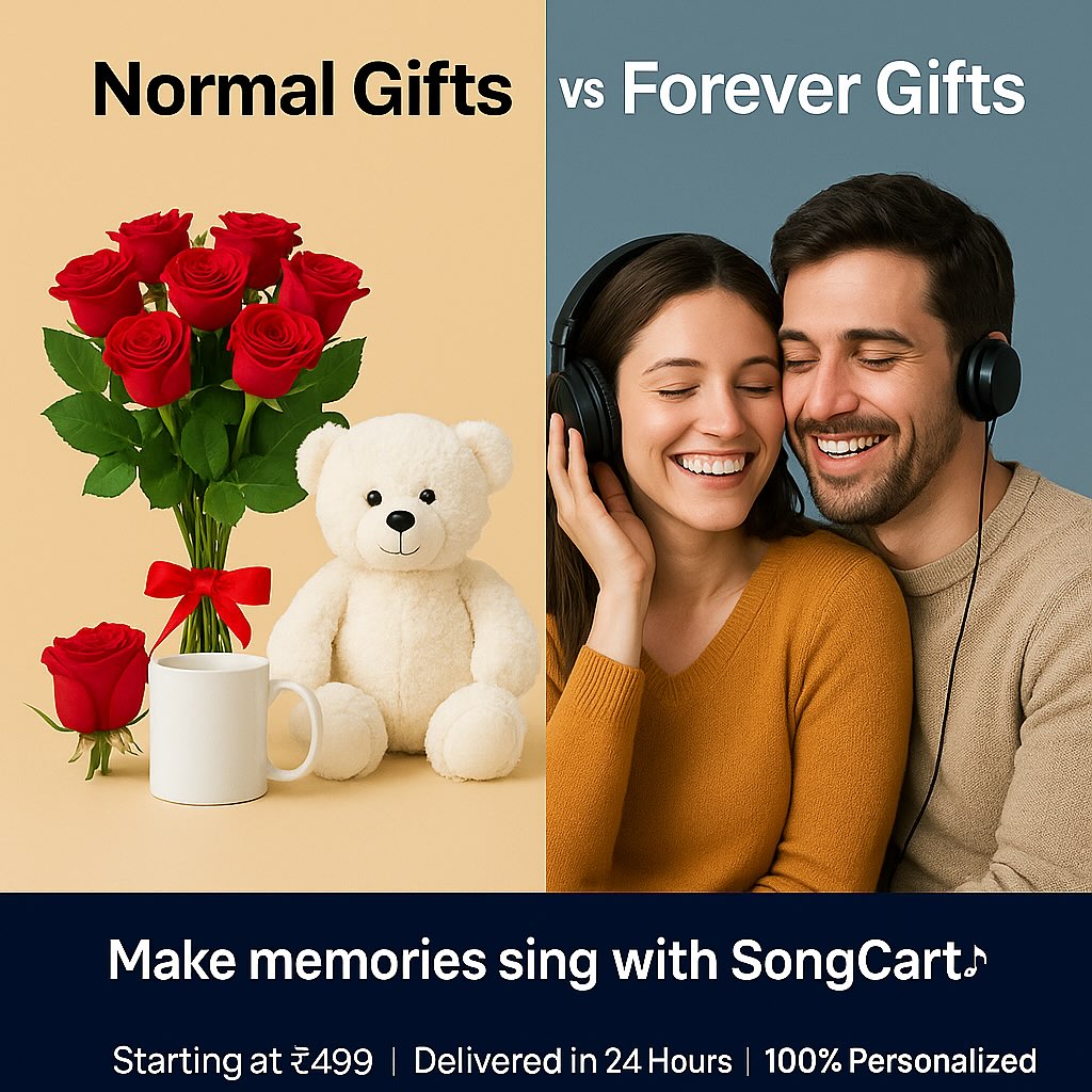 Songcart Facebook ad: Custom Song Gift at Just ₹499