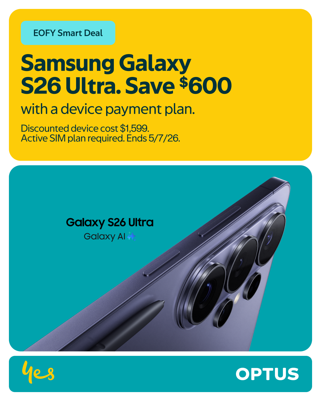 Optus Facebook ad