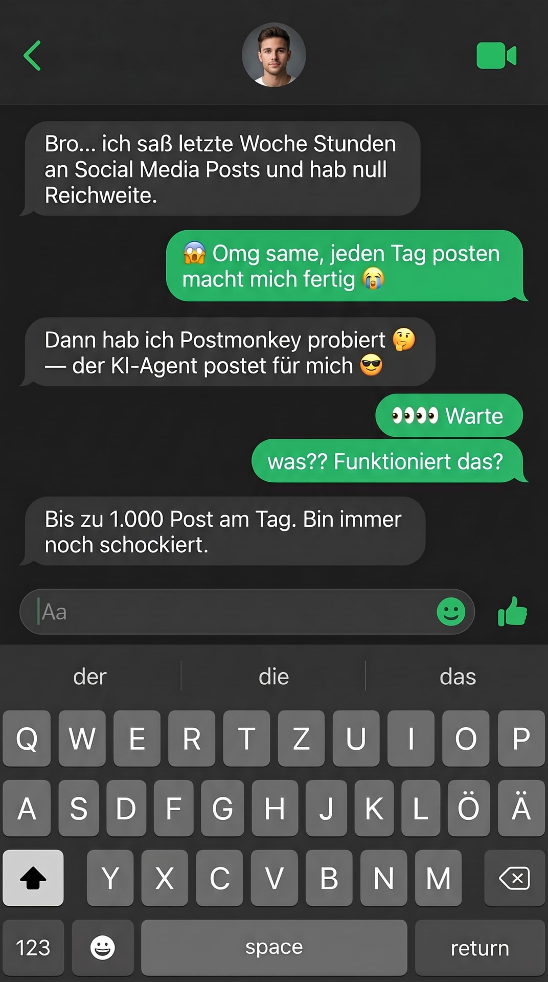 Paul Roth Facebook ad: 30.000 Posts im Monat automatisiert