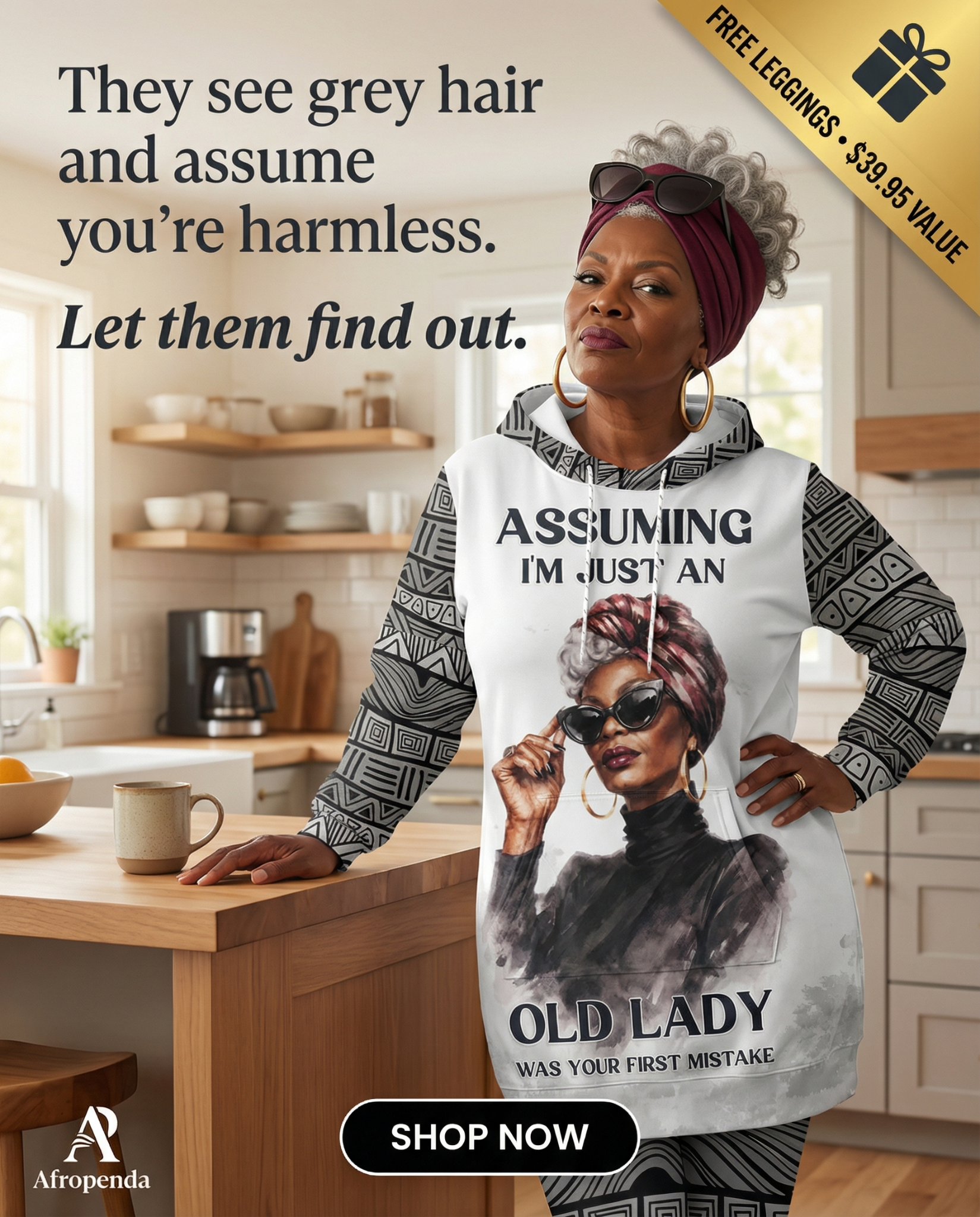 Afropenda - Afrocentric Dresses, Hoodies & Sets for Black Women Facebook ad