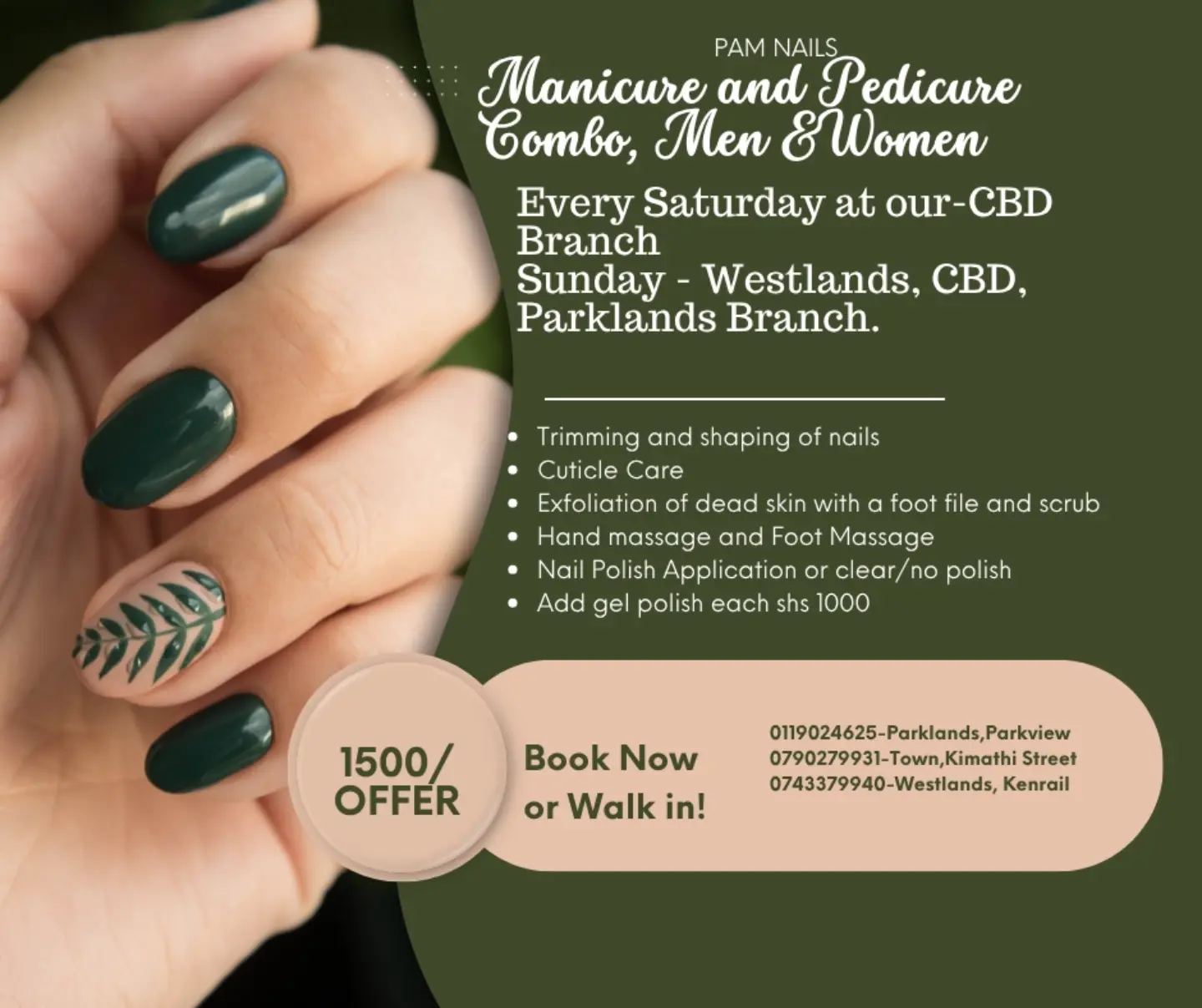 Pam Nail Polish Facebook ad: A reason to PAMper yourself this week.