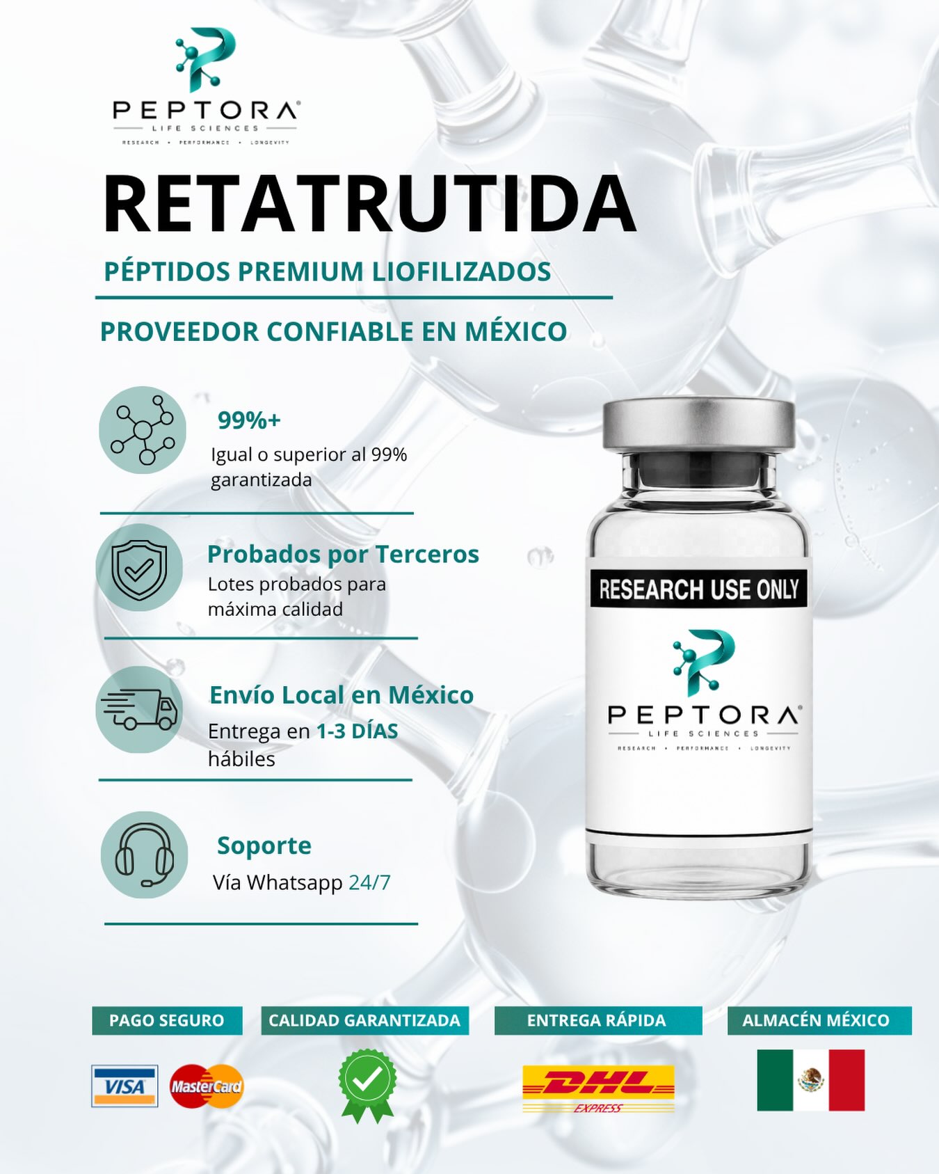 PEPTORA.mx Facebook ad: Descubre la calidad de PEPTORA