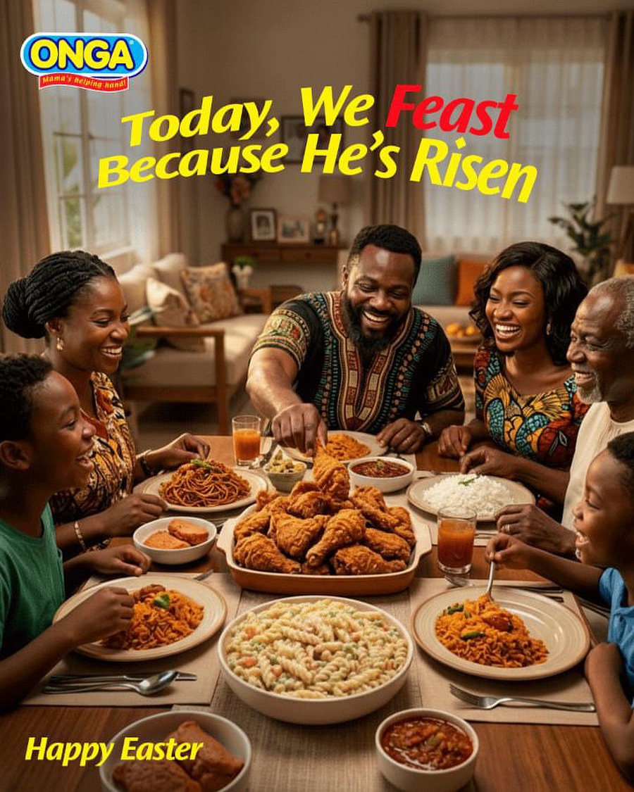 Onga Nigeria Facebook ad: Today, we feast on love, flavor, and blessings…