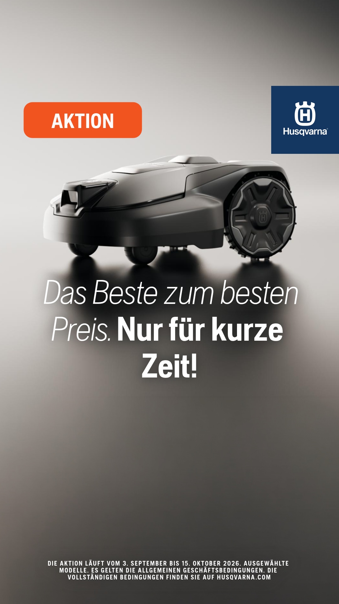 Husqvarna Facebook ad: Nur für kurze Zeit