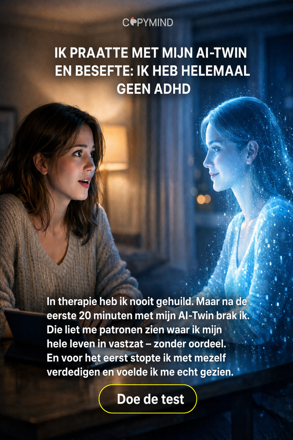 Sir George J. Miklos from Copymind Facebook ad: Je AI-kopie zal je niet veroordelen!