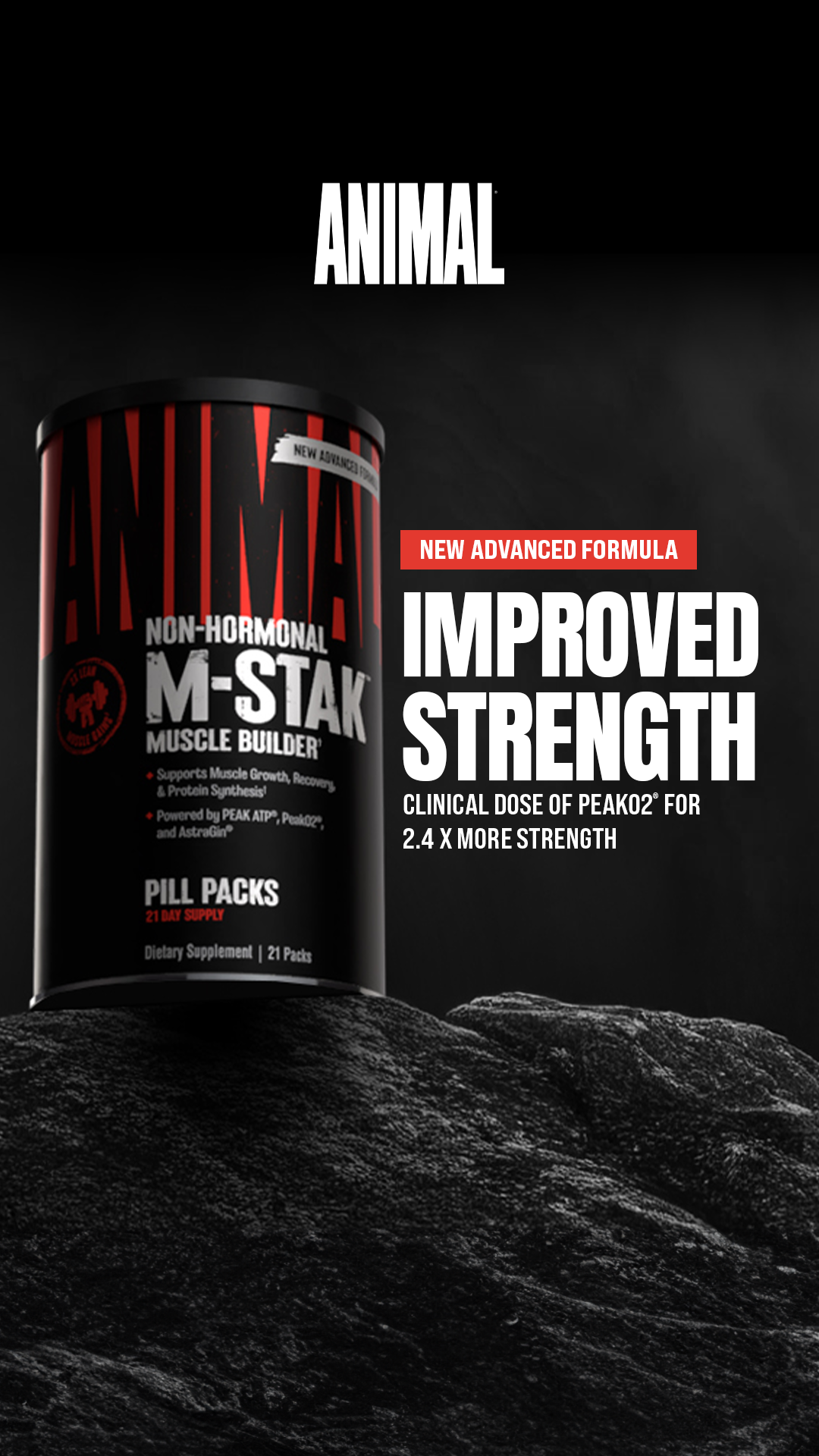 The Official Animal Pak page Facebook ad