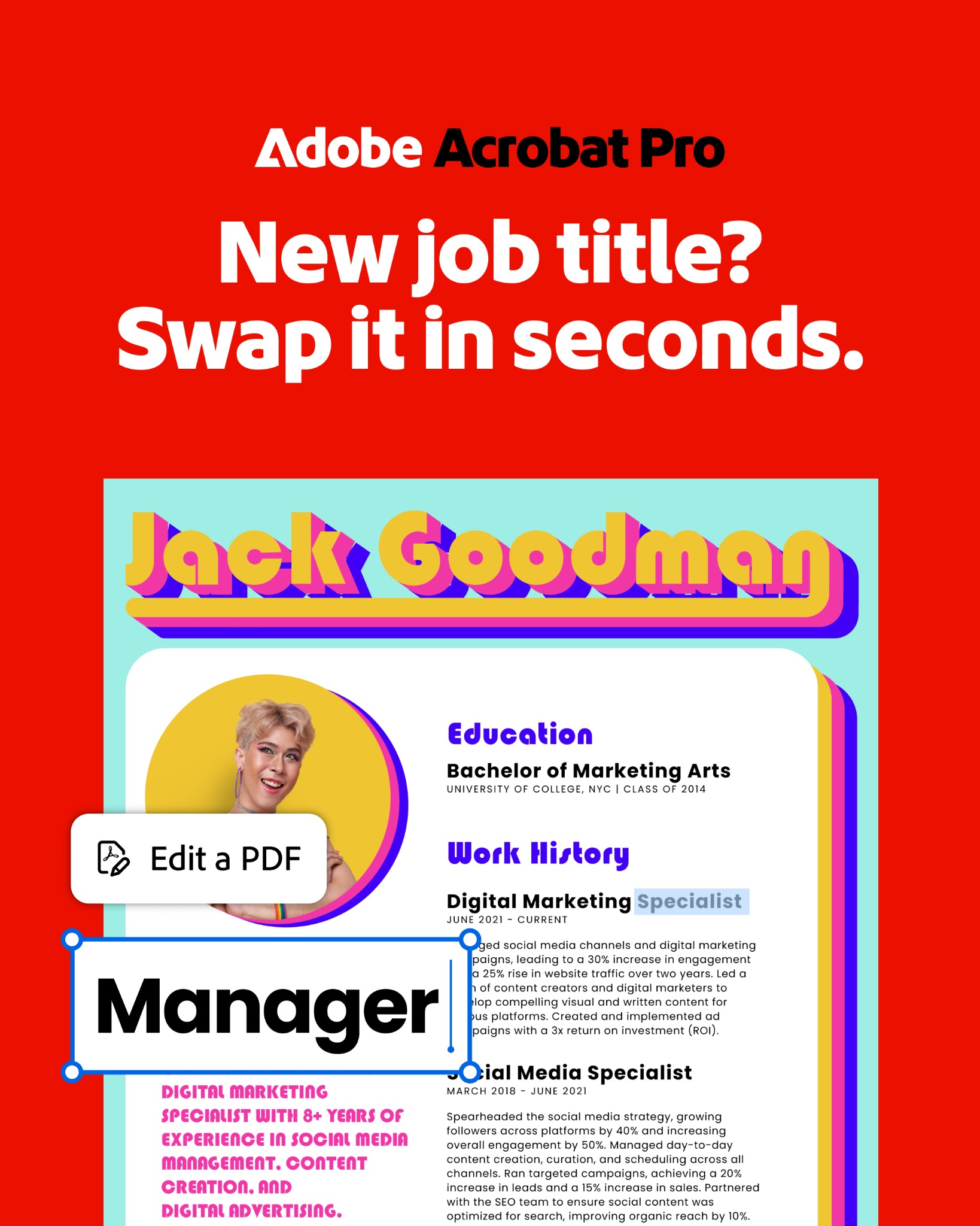 Adobe Acrobat Facebook ad