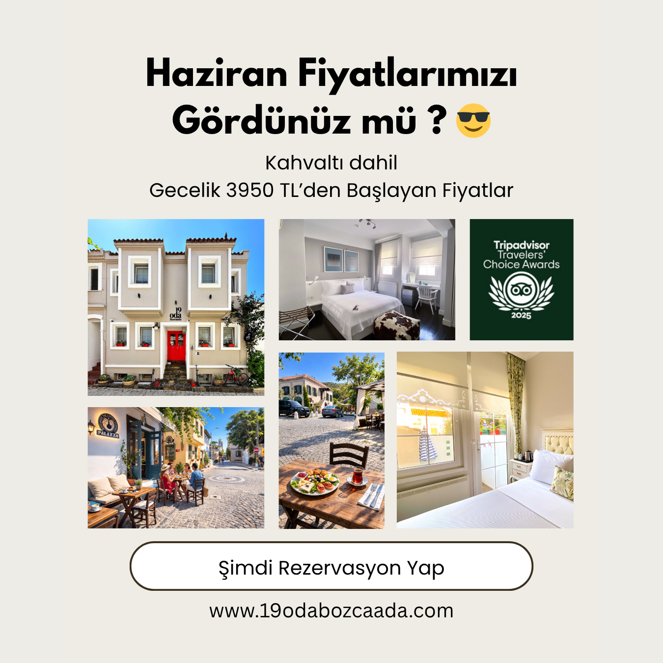 19 Oda Bozcaada Oteli Facebook ad from May 10, 2026