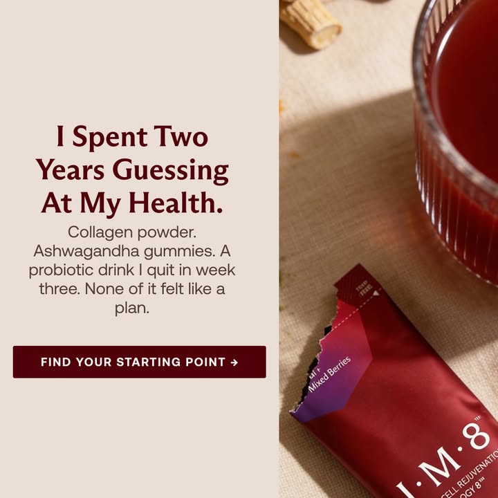 IM8 Facebook ad: Your Routine, Finally Complete