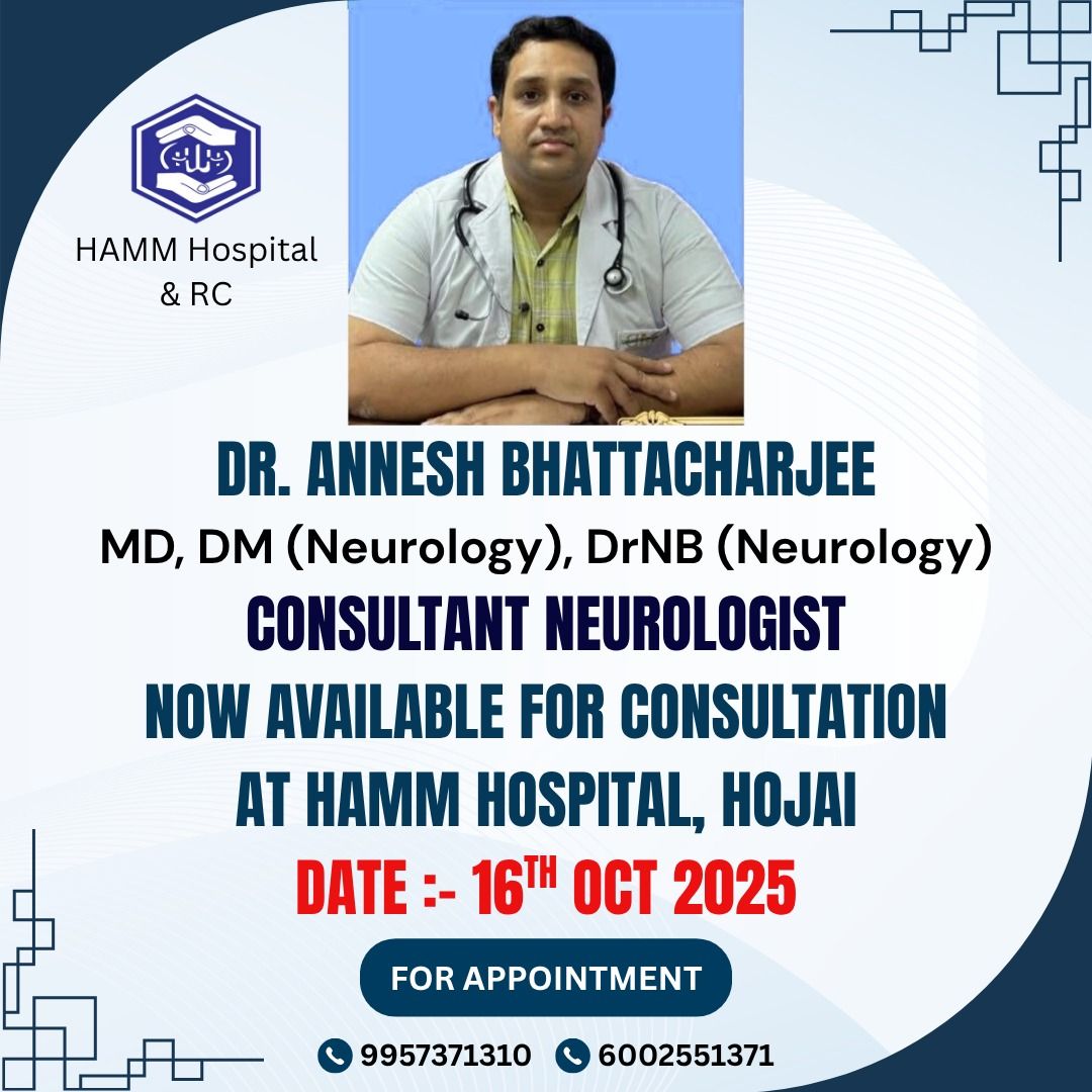 Speciality Doctors Nearby you Facebook ad: NEUROLOGY & PAIN CLINIC at Hojai HAMM hospital…