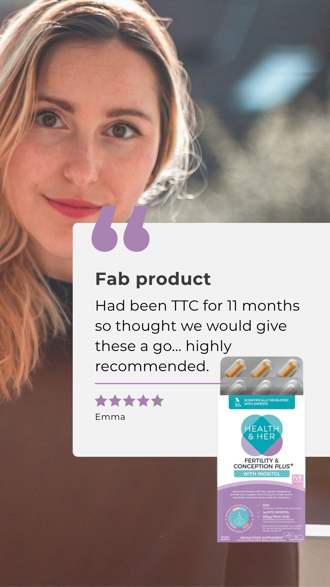 Health & Her Facebook ad
