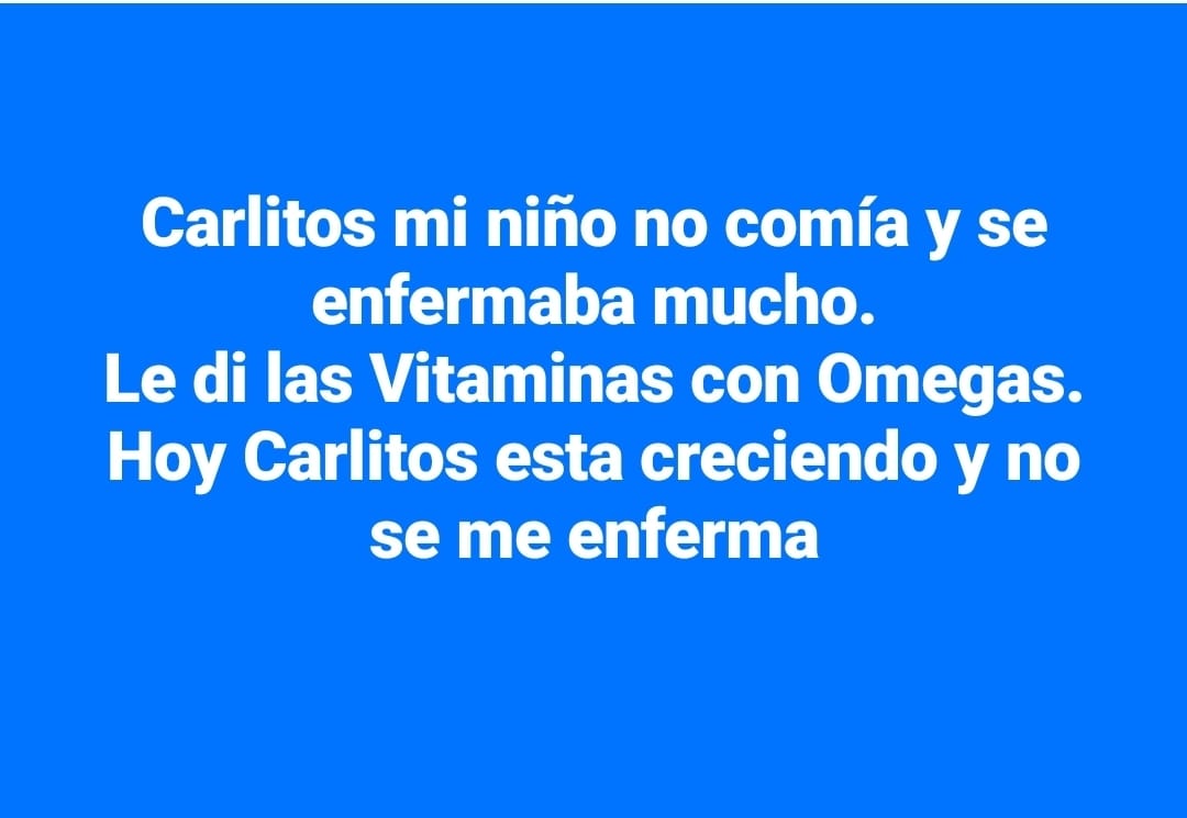 Multivitaminas Kids Facebook ad: Antes, Carlitos casi no comía…