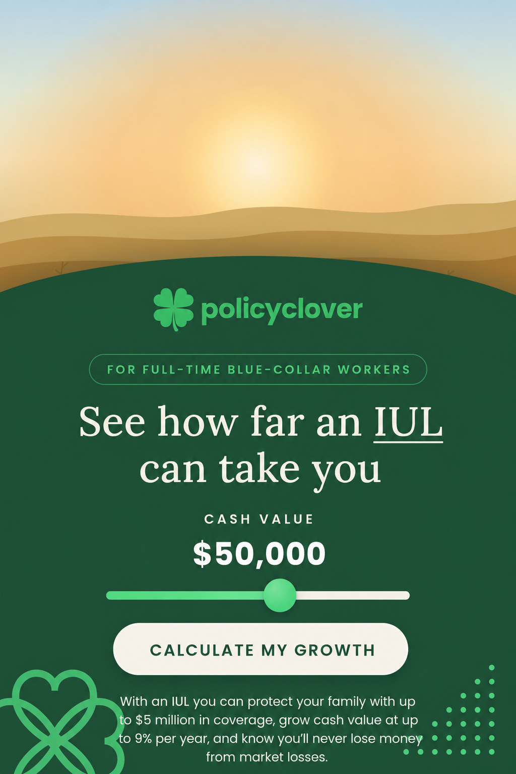 PolicyClover Facebook ad