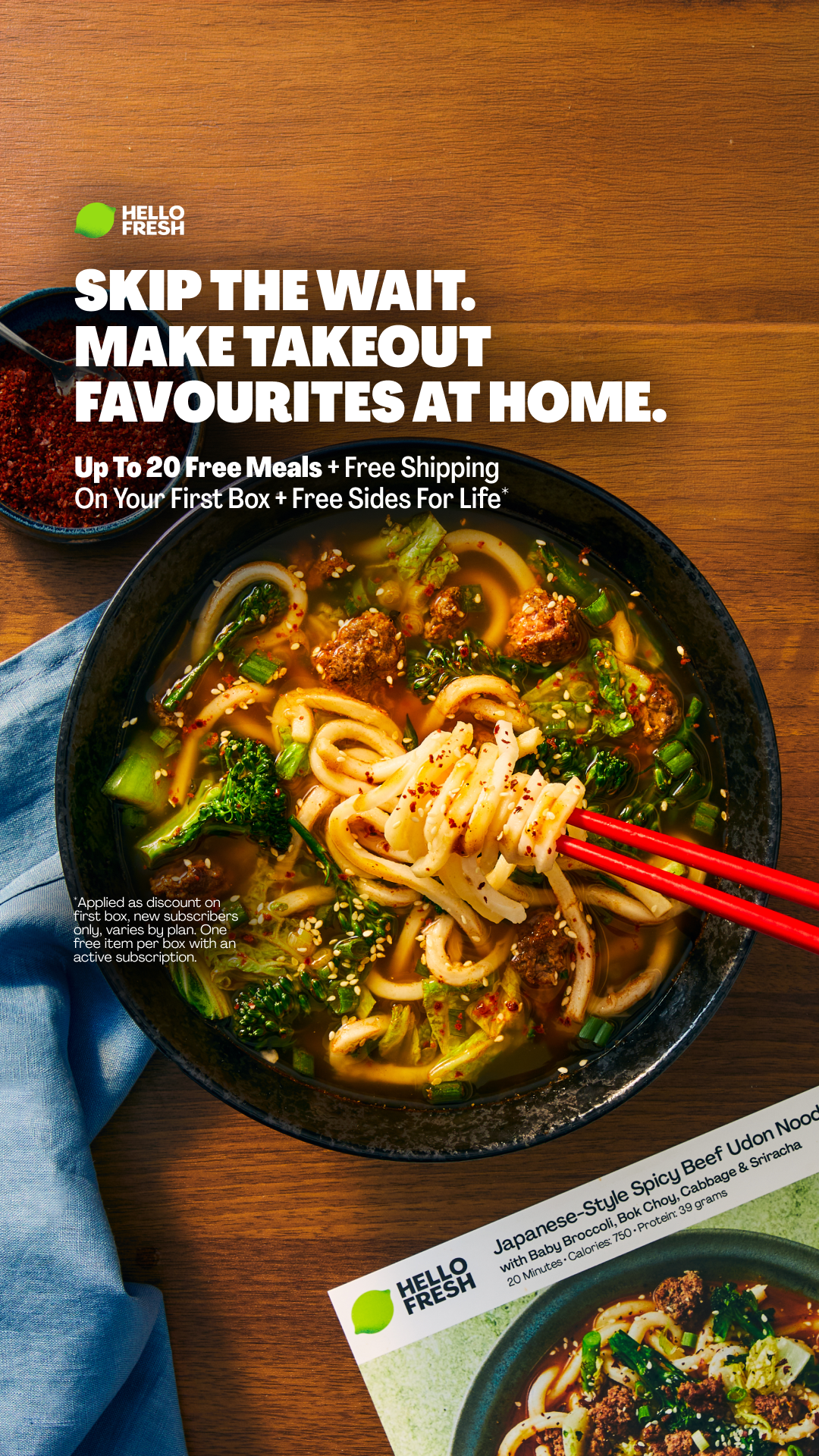 HelloFresh Facebook ad