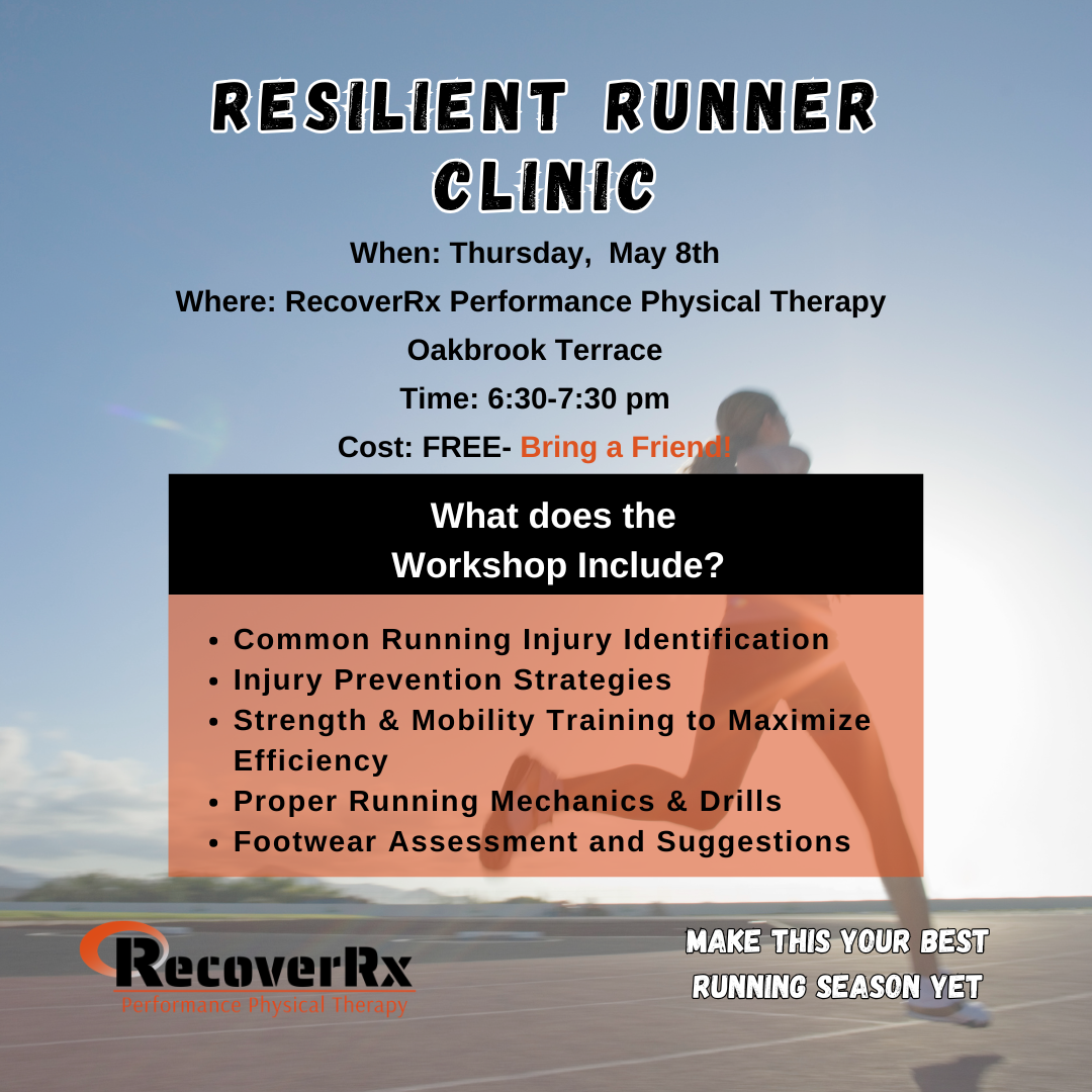 RecoverRx Physical Therapy Facebook ad: Unlock Your Running Potential (Free Workshop)