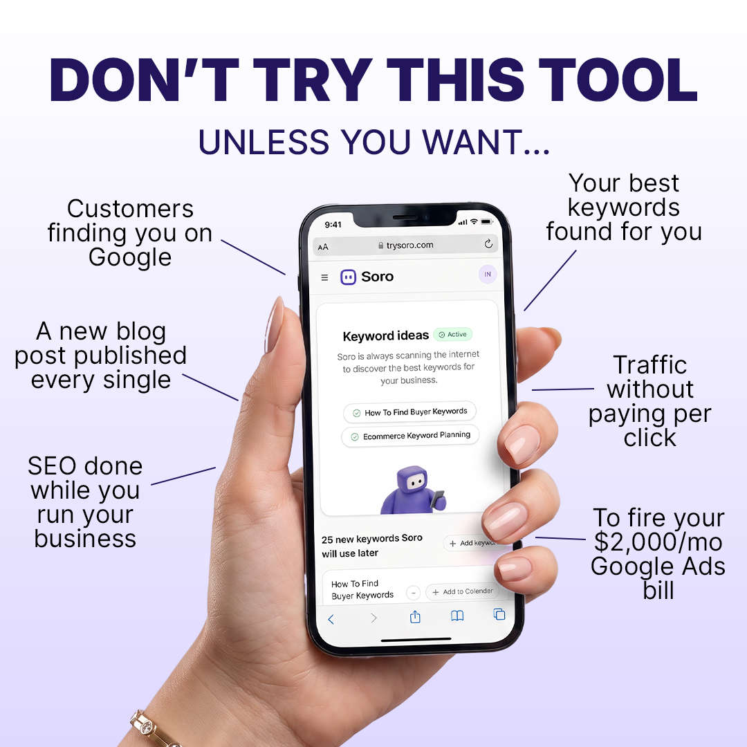Soro SEO Facebook ad