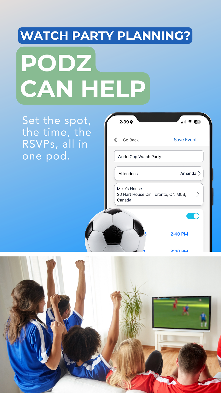 Podz: Family & Group Organizer Facebook ad