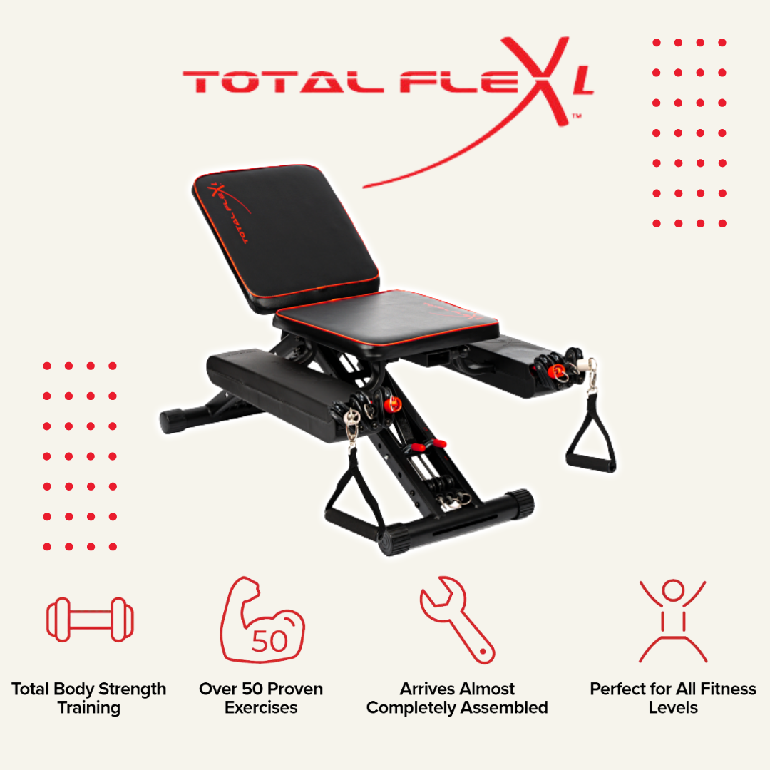 Total Flex L Facebook ad: Super Compact & Affordable Full Body Home Gym