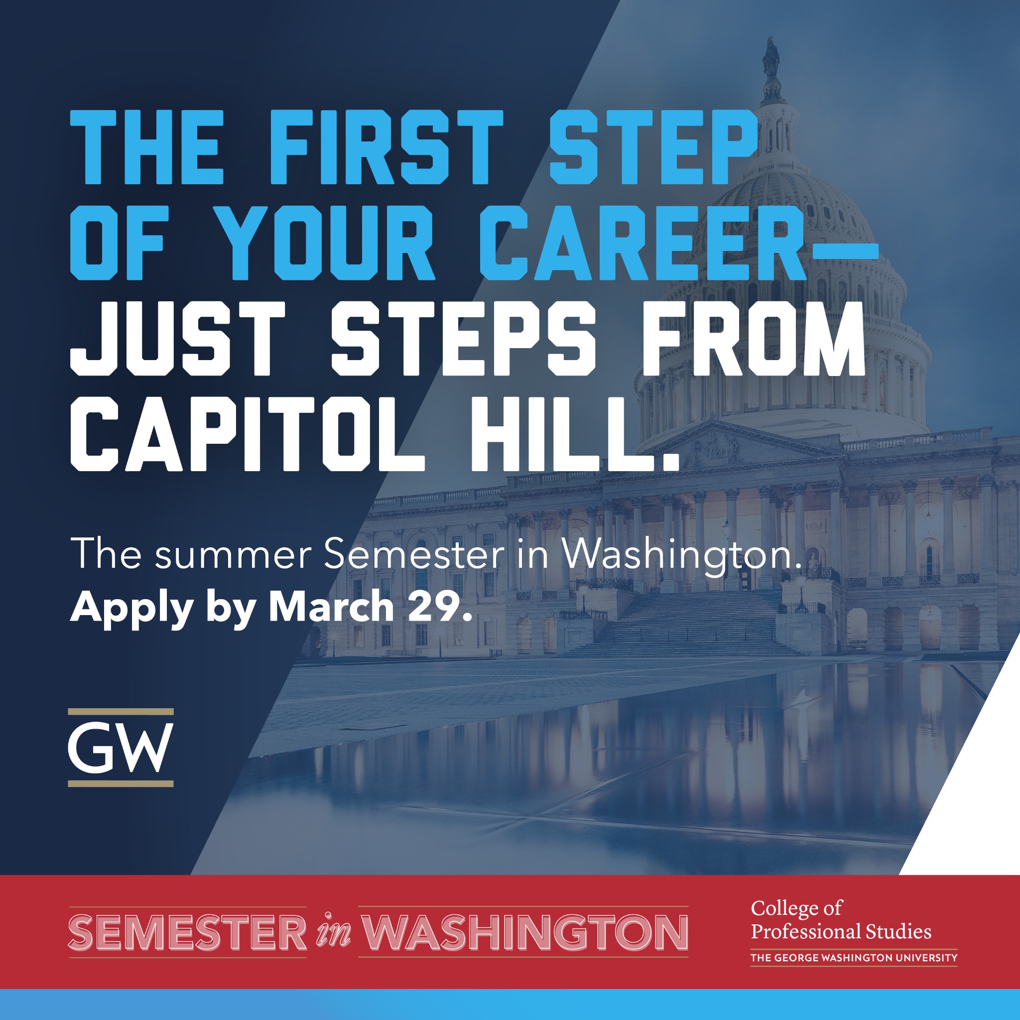 The George Washington University - College of Professional Studies Facebook ad