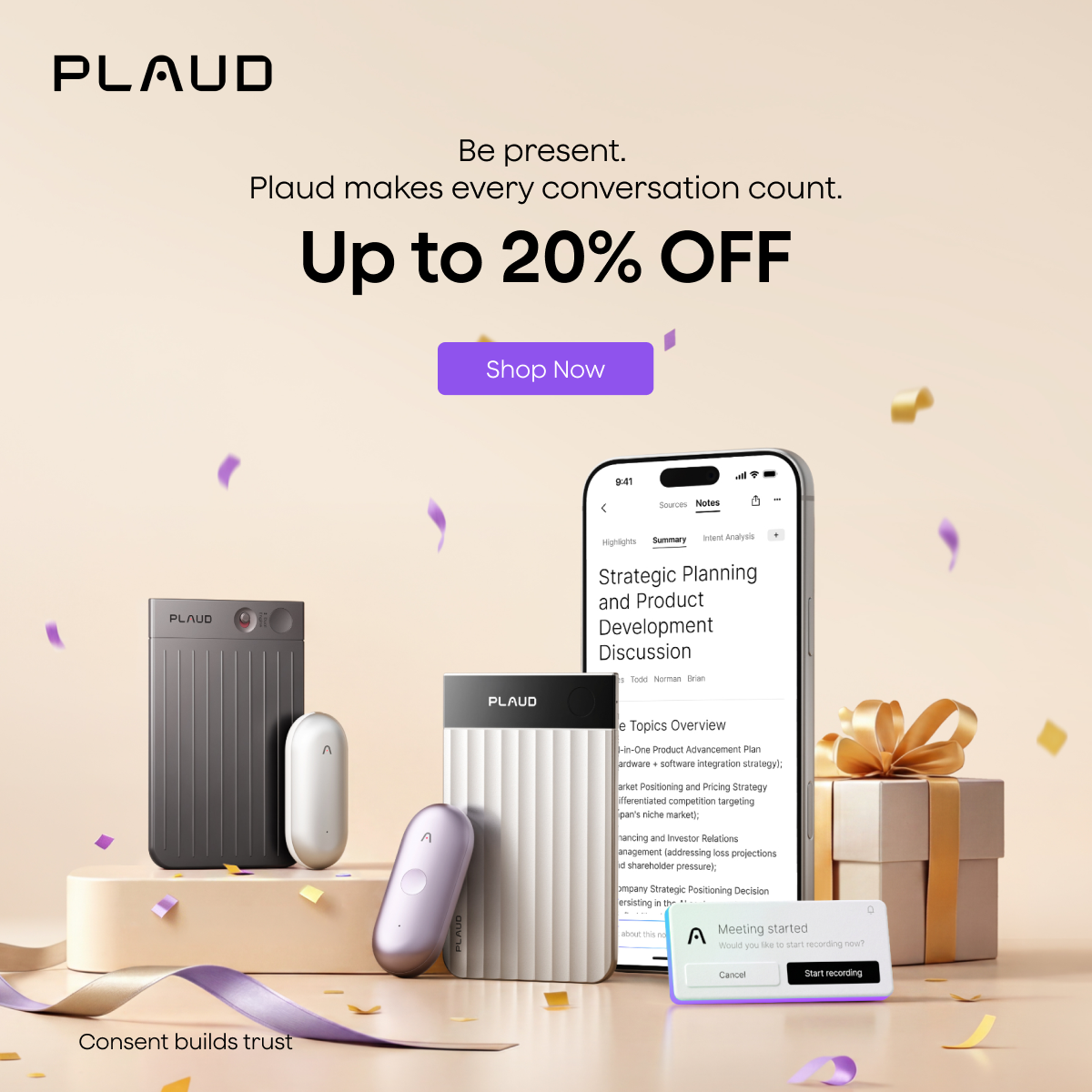 Plaud Facebook ad