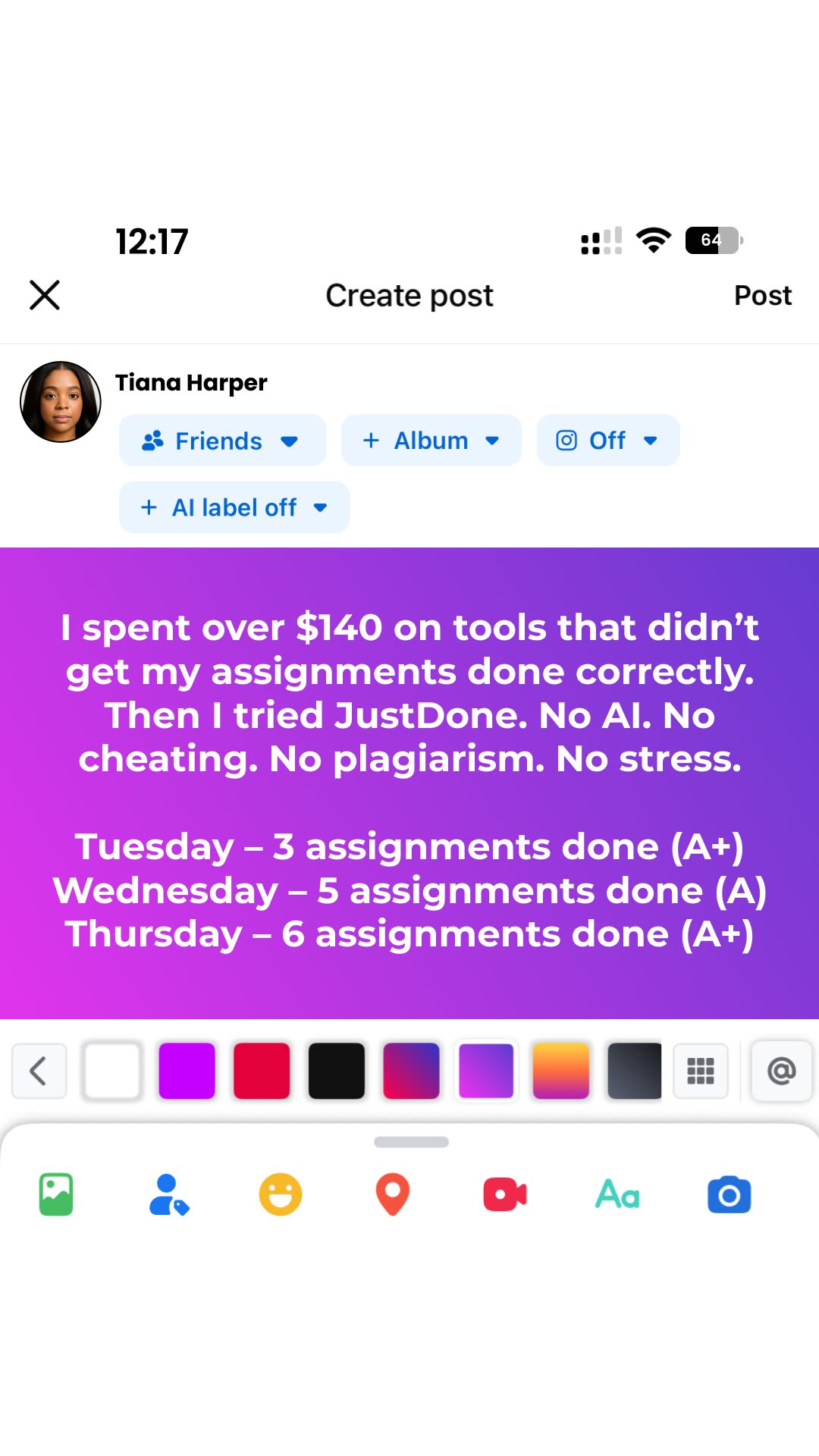 Justdone: All-in-one AI tool  Facebook ad