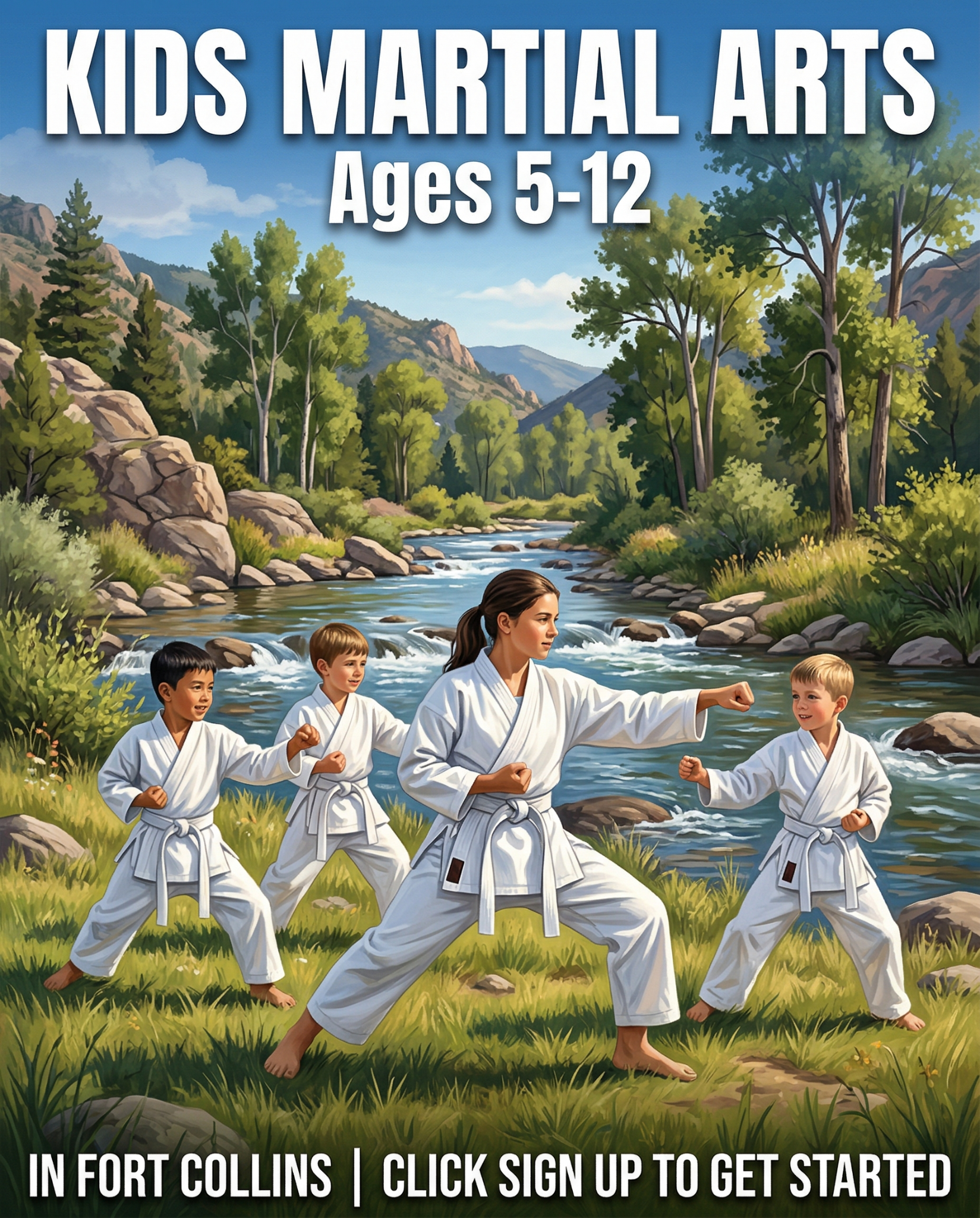 Total Ryu Martial Arts Facebook ad: Free Kids Martial Arts Class in Fort Collins
