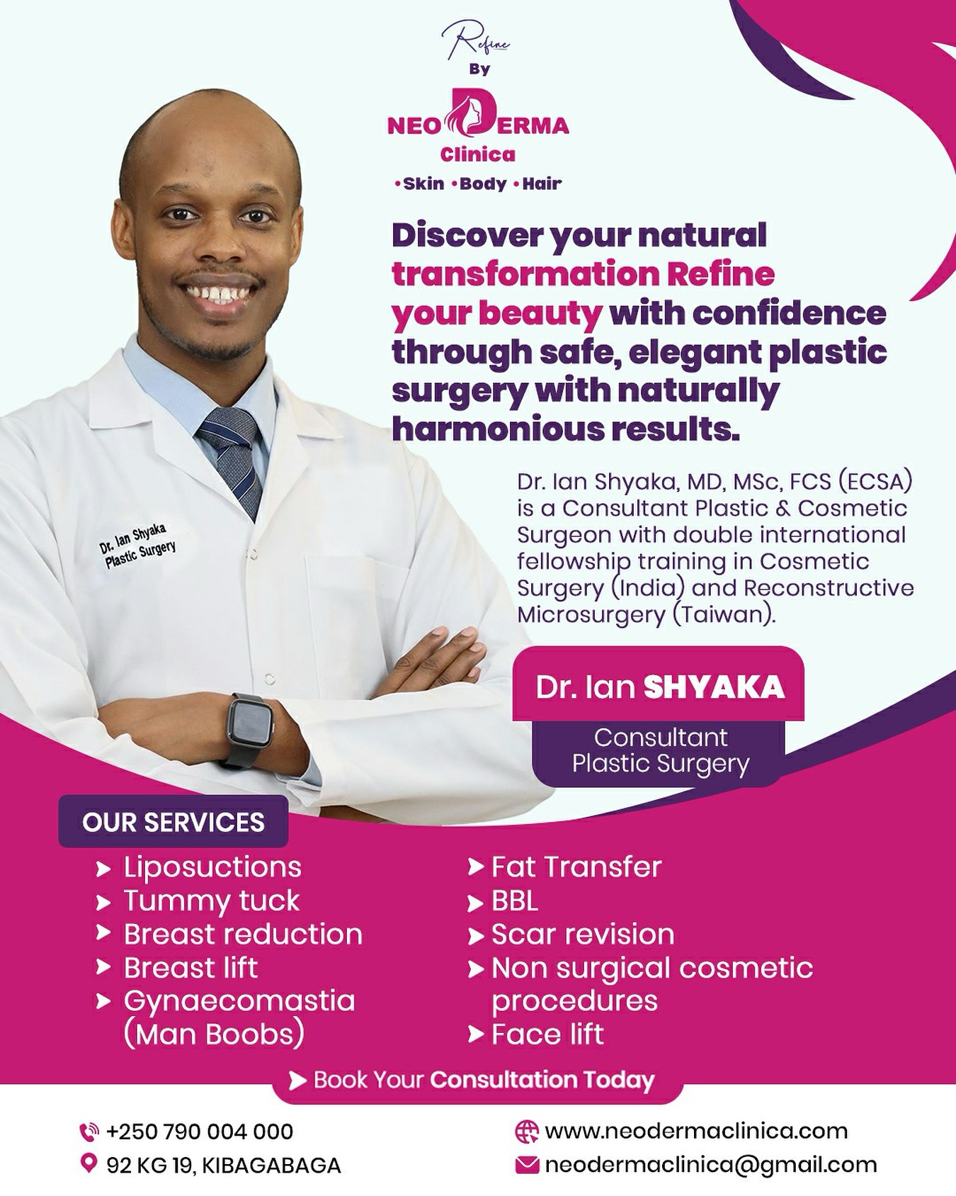 Neoderma Clinica Kigali Facebook ad